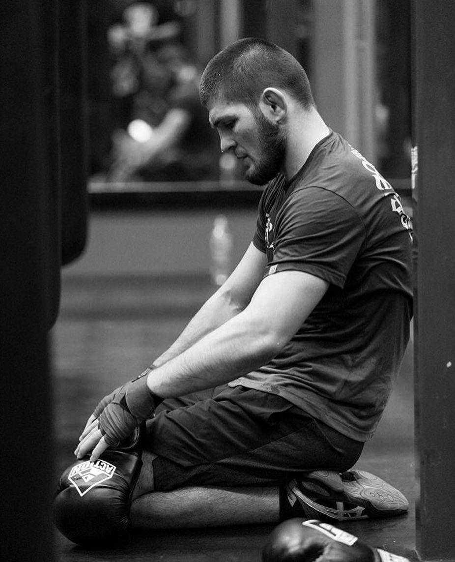 Khabib Nurmagomedov, gym, gloves, SD Phone Wallpaper