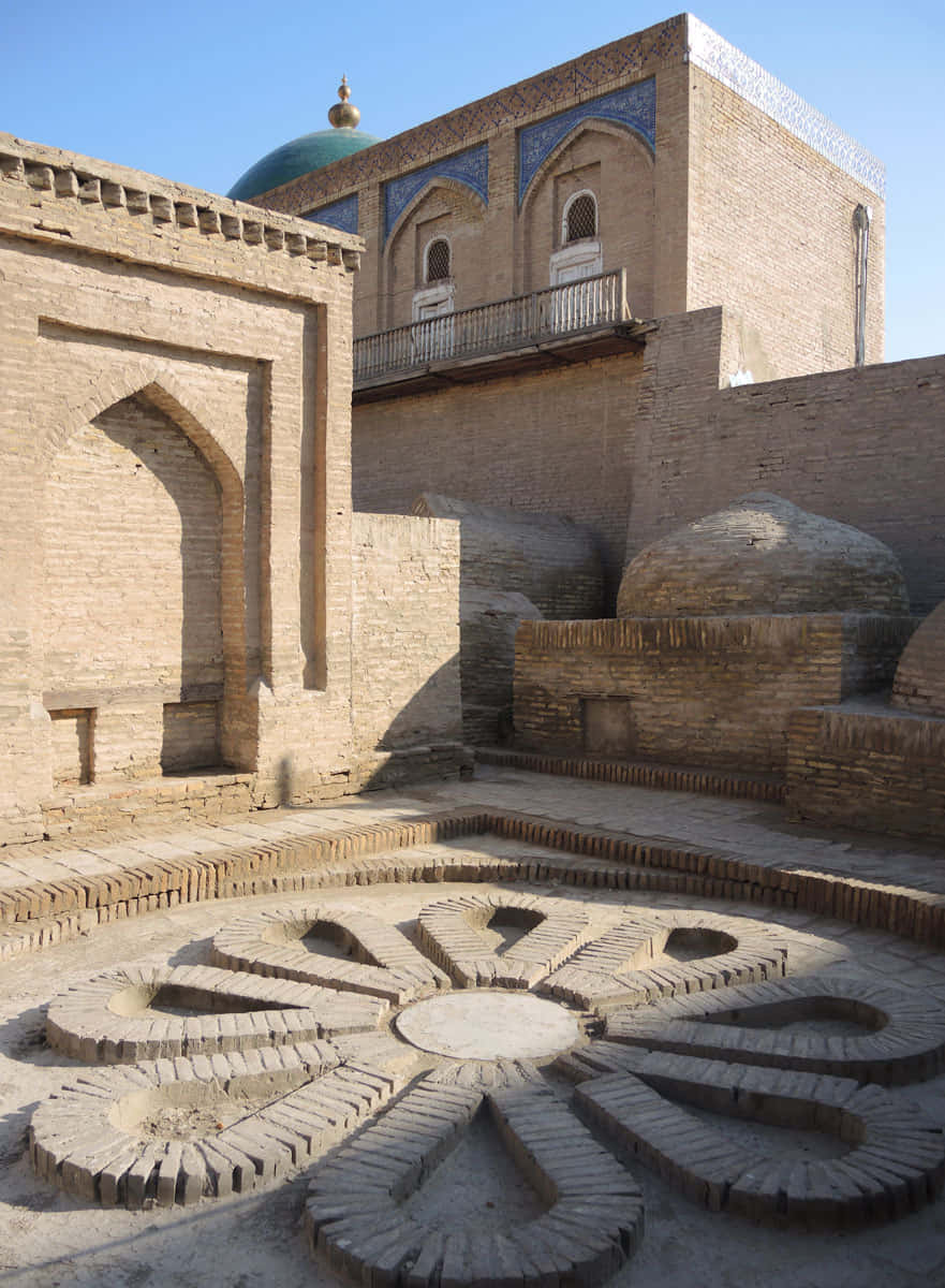 Khiva, brick buildings, stone floor, SD Phone Wallpaper