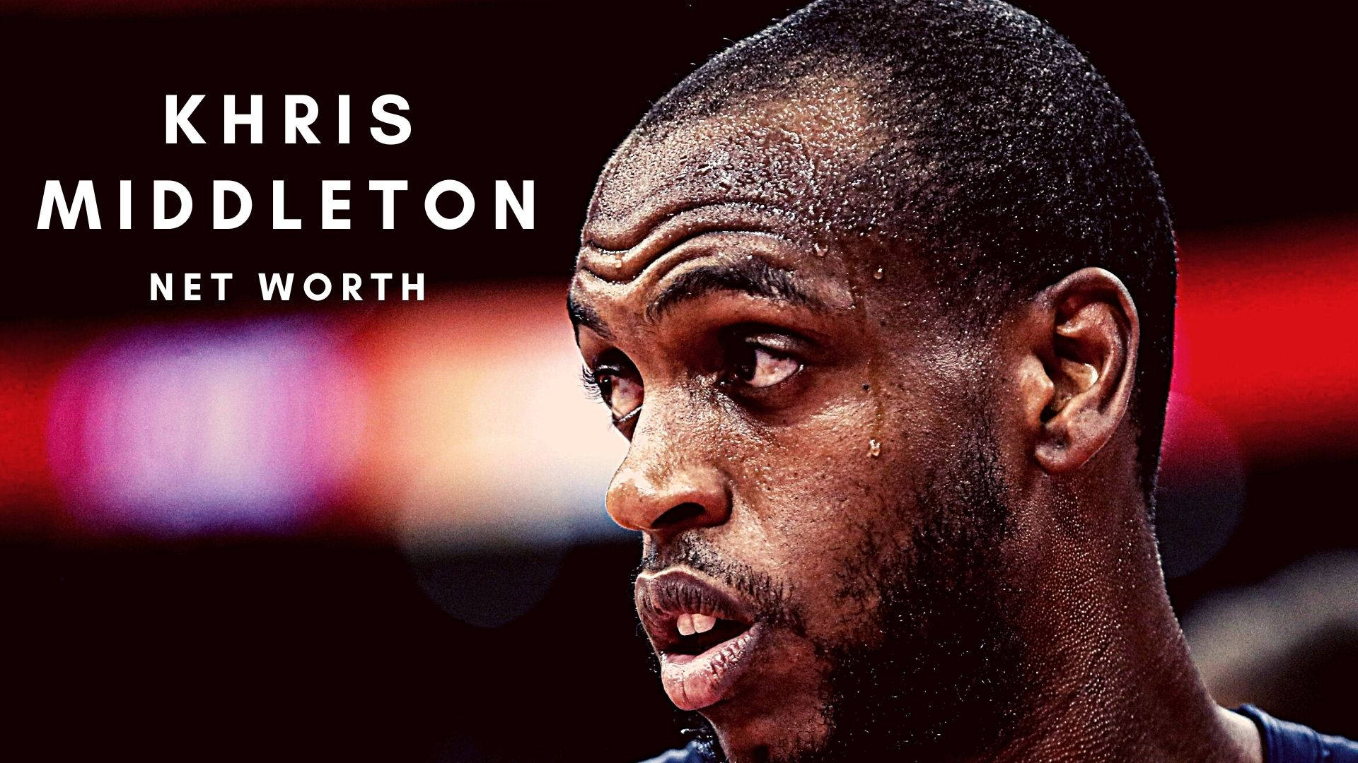 Khris Middleton, basketball player, sweating intensely, Full HD Desktop Wallpaper