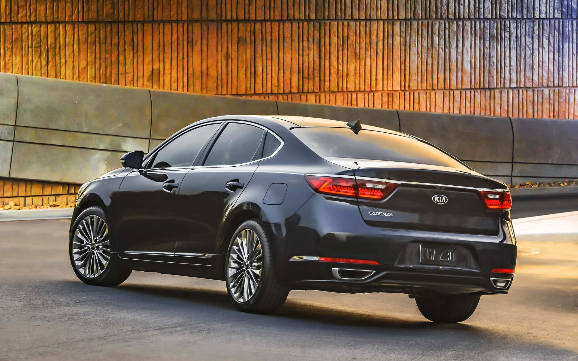 Kia Cadenza, black, urban overpass, Full HD Desktop Wallpaper