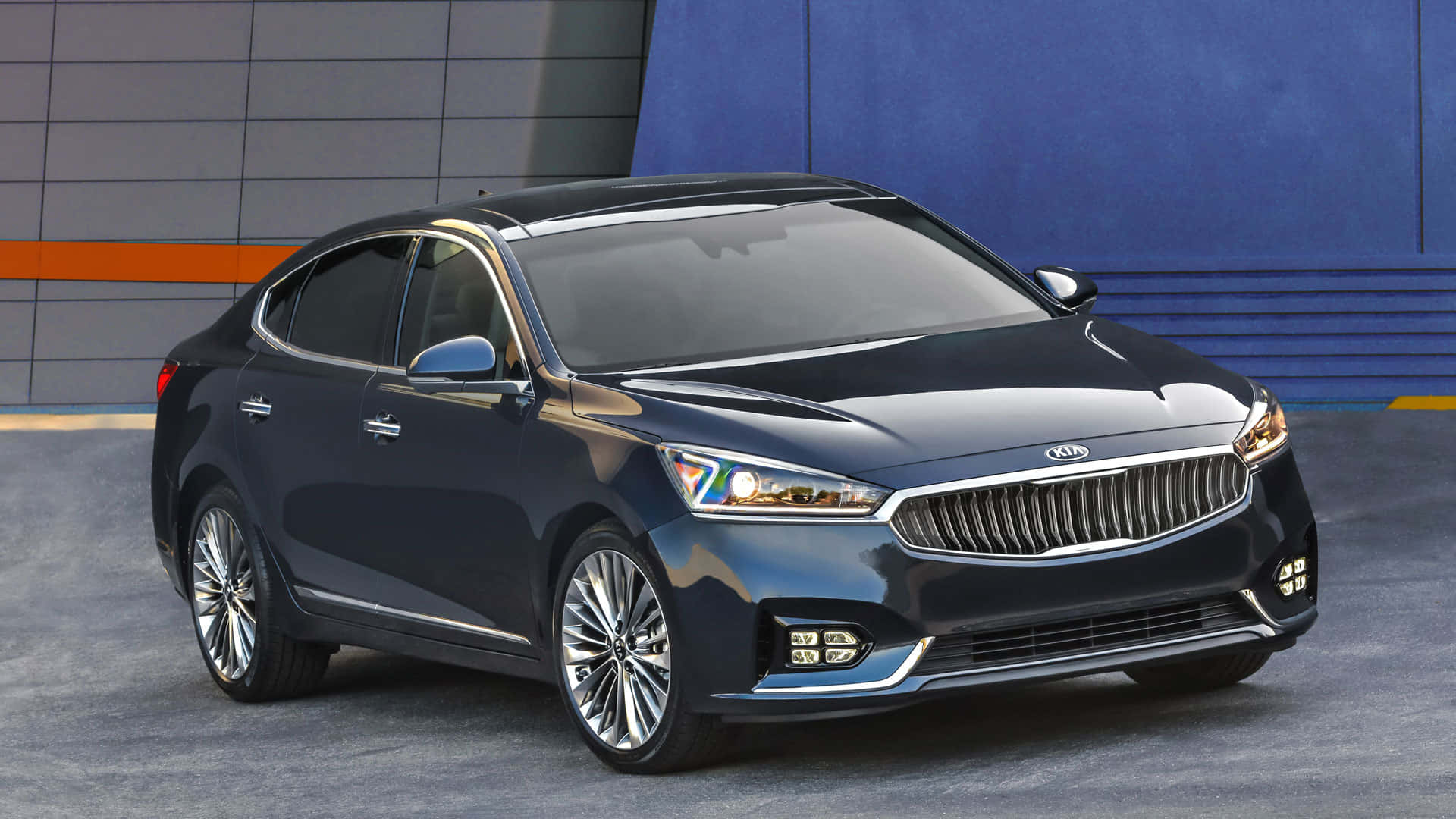 Kia Cadenza, 2019 Kia Cadenza, dark blue, Full HD Desktop Wallpaper