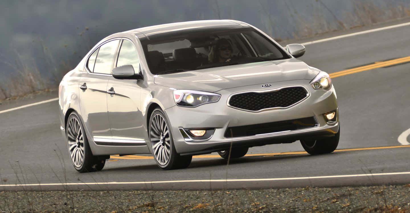 2022 Kia Cadenza, sleek silver, winding mountain road, HD Desktop Wallpaper