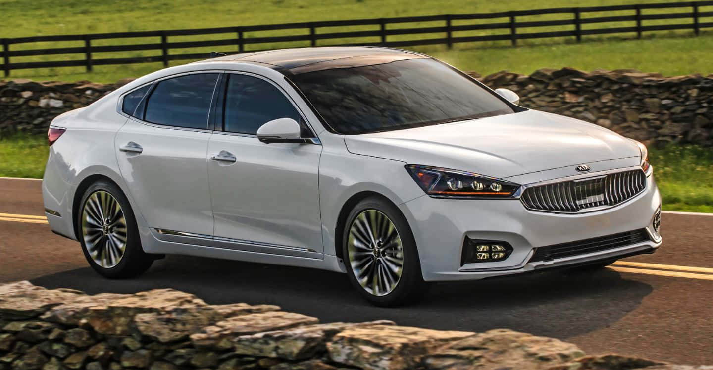 Kia Cadenza, silver, rural road, HD Desktop Wallpaper