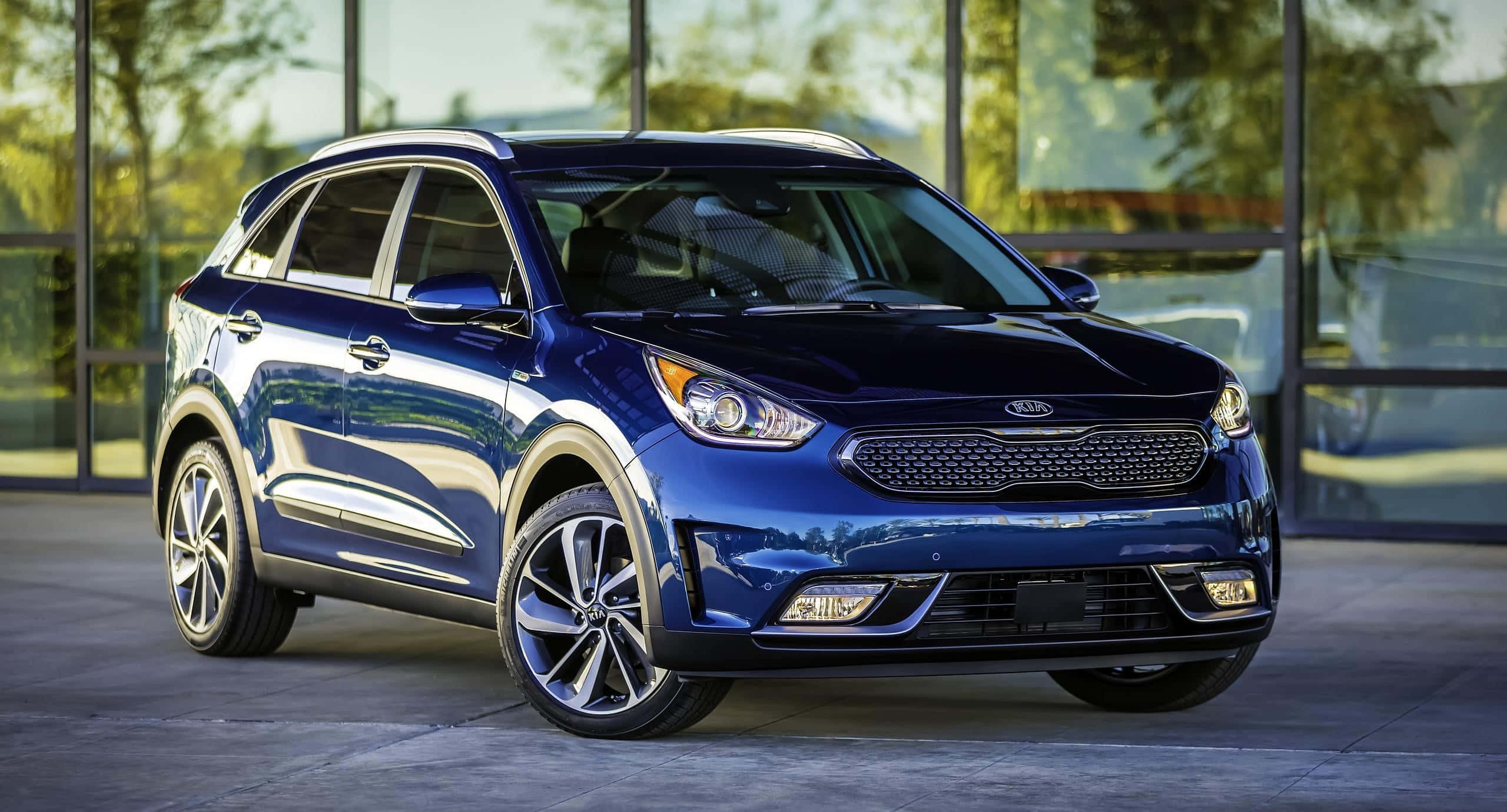 Kia Niro, blue, sleek, 2K Desktop Wallpaper