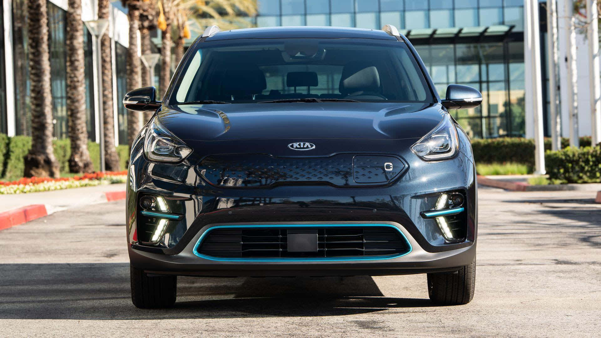 Kia Niro, black, glowing blue accents, Full HD Desktop Wallpaper