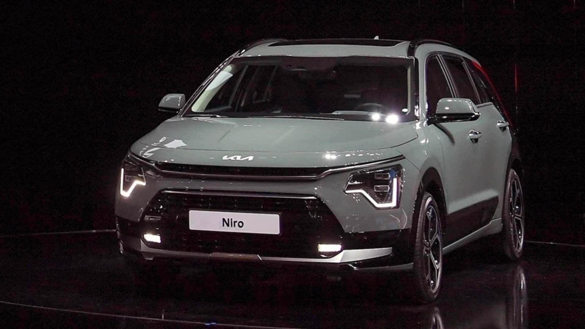 Kia Niro, silver, spotlights, Full HD Desktop Wallpaper
