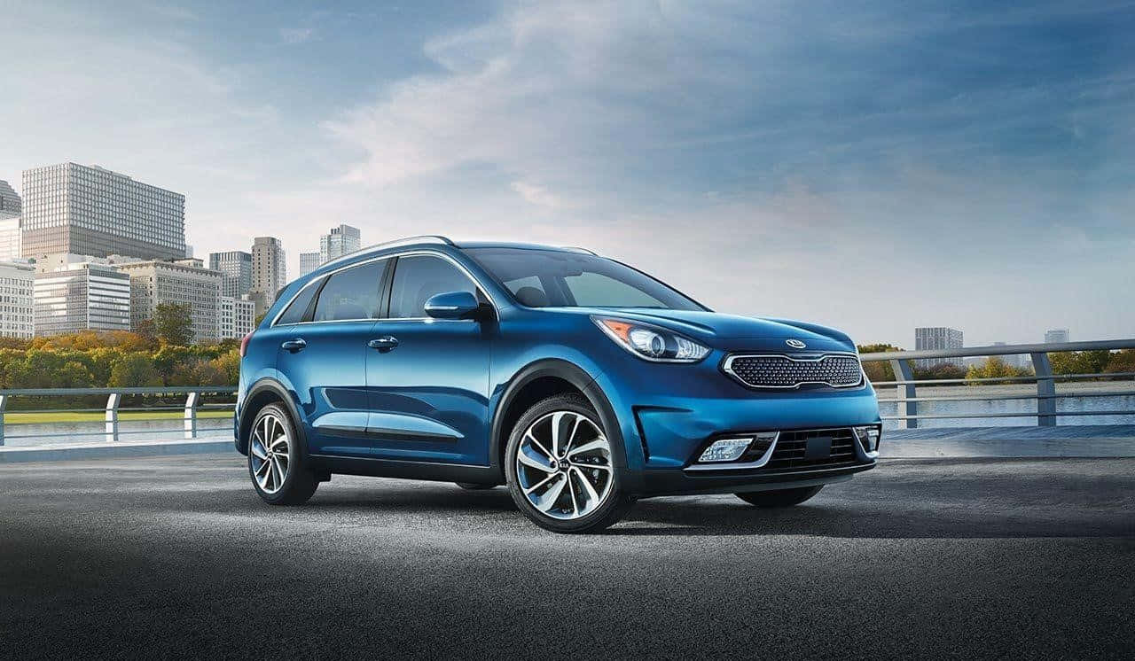 Kia Niro, blue, bridge, HD Desktop Wallpaper