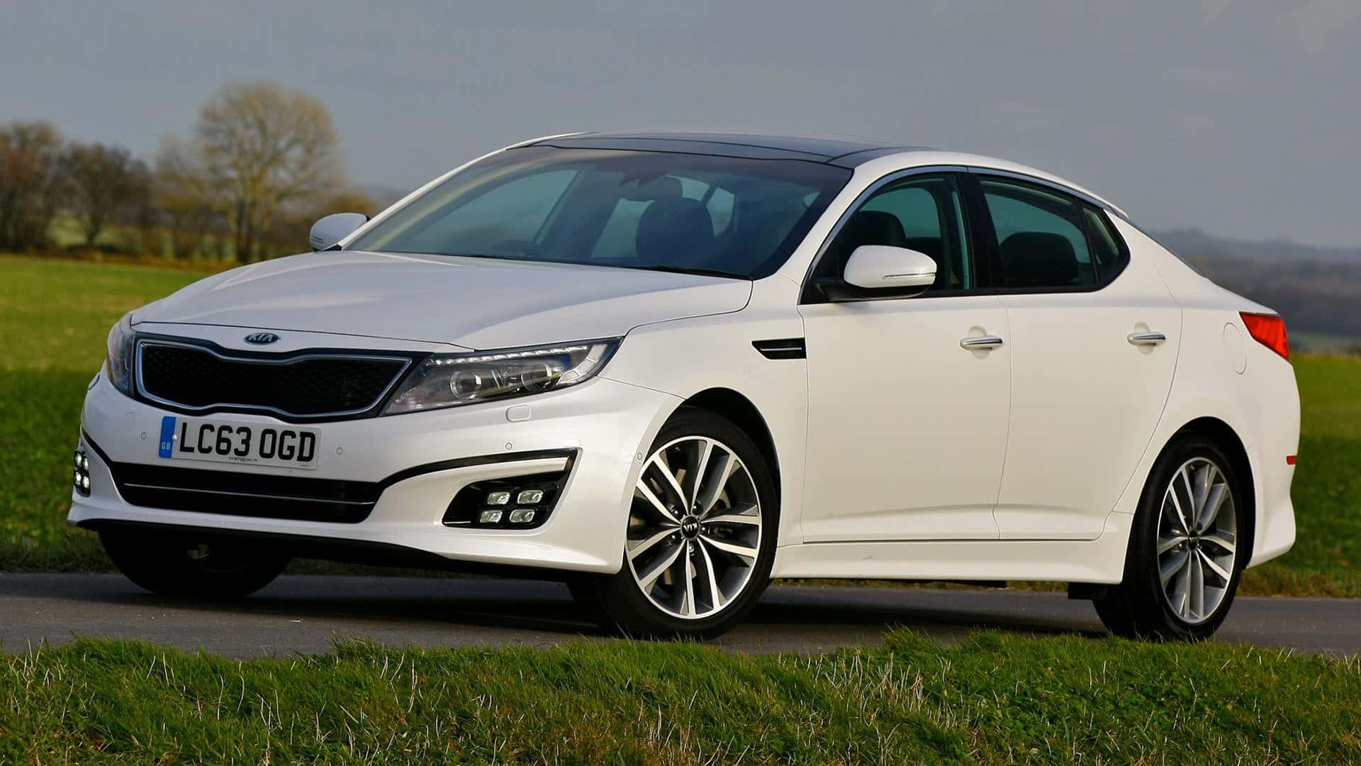 Kia Optima, white, sedan, Full HD Desktop Wallpaper