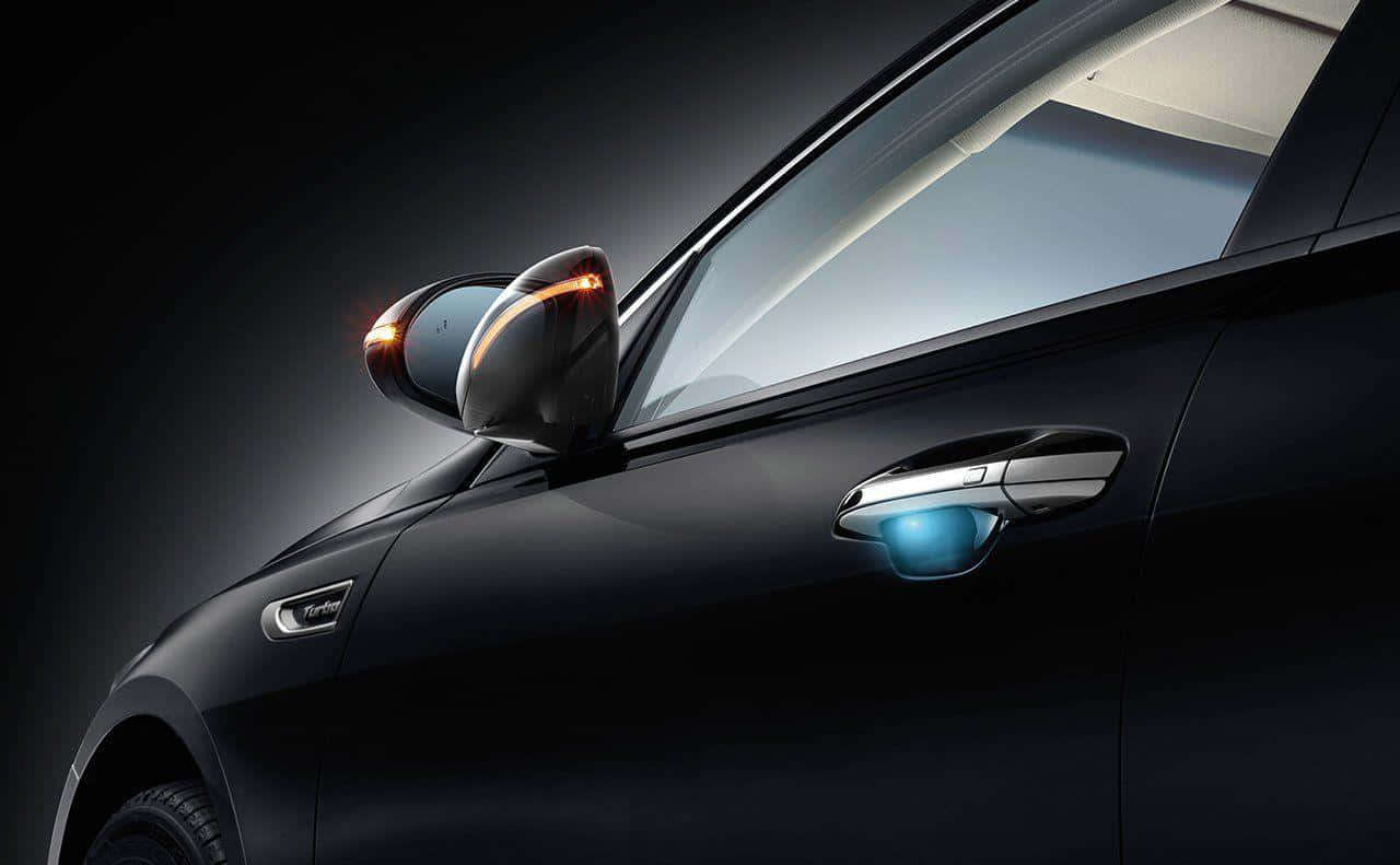Kia Optima, sleek black car, side mirror, HD Desktop Wallpaper