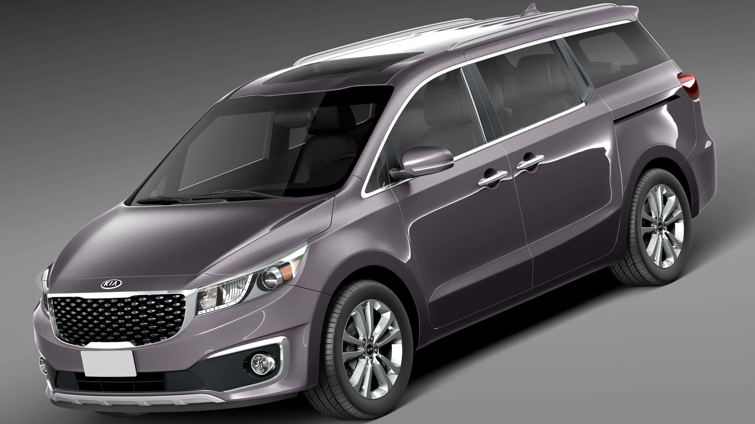 Kia Sedona, metallic purple, studio setting, Full HD Desktop Wallpaper