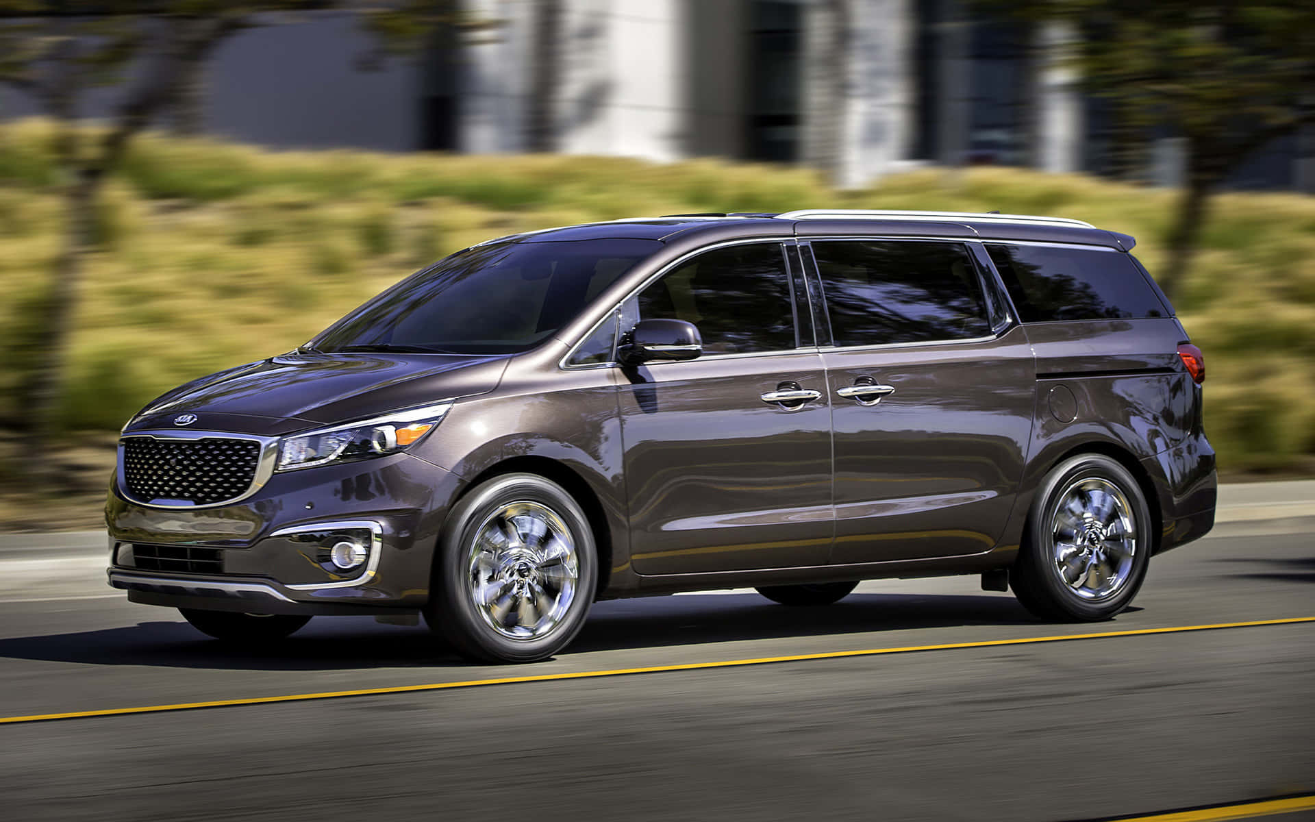 Kia Sedona, 2022 Model, dark gray, Full HD Desktop Wallpaper