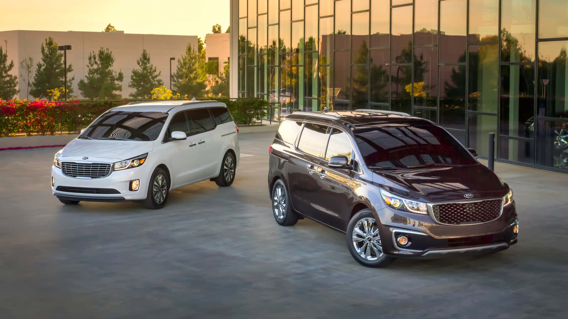 Kia Sedona, white, maroon, Full HD Desktop Wallpaper