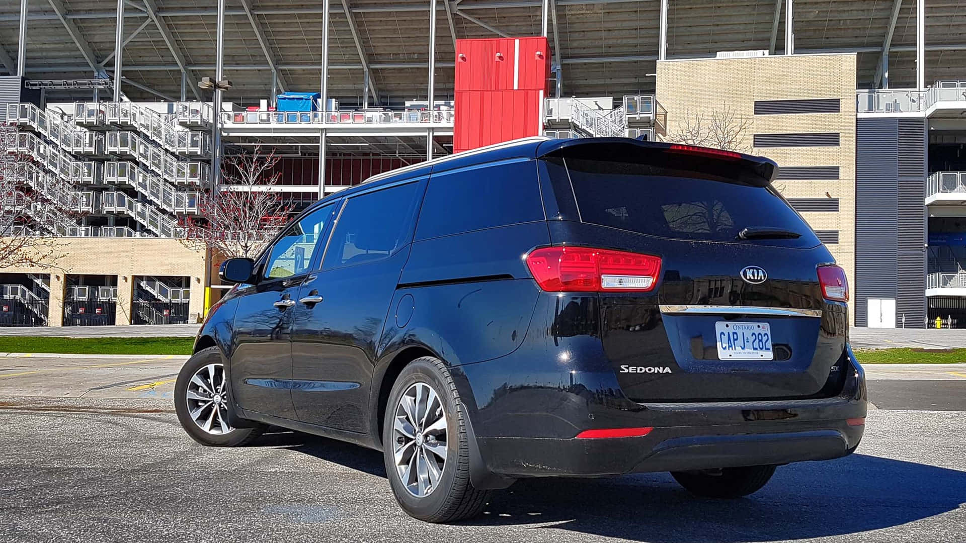 Kia Sedona, 2022, sleek black, Full HD Desktop Wallpaper