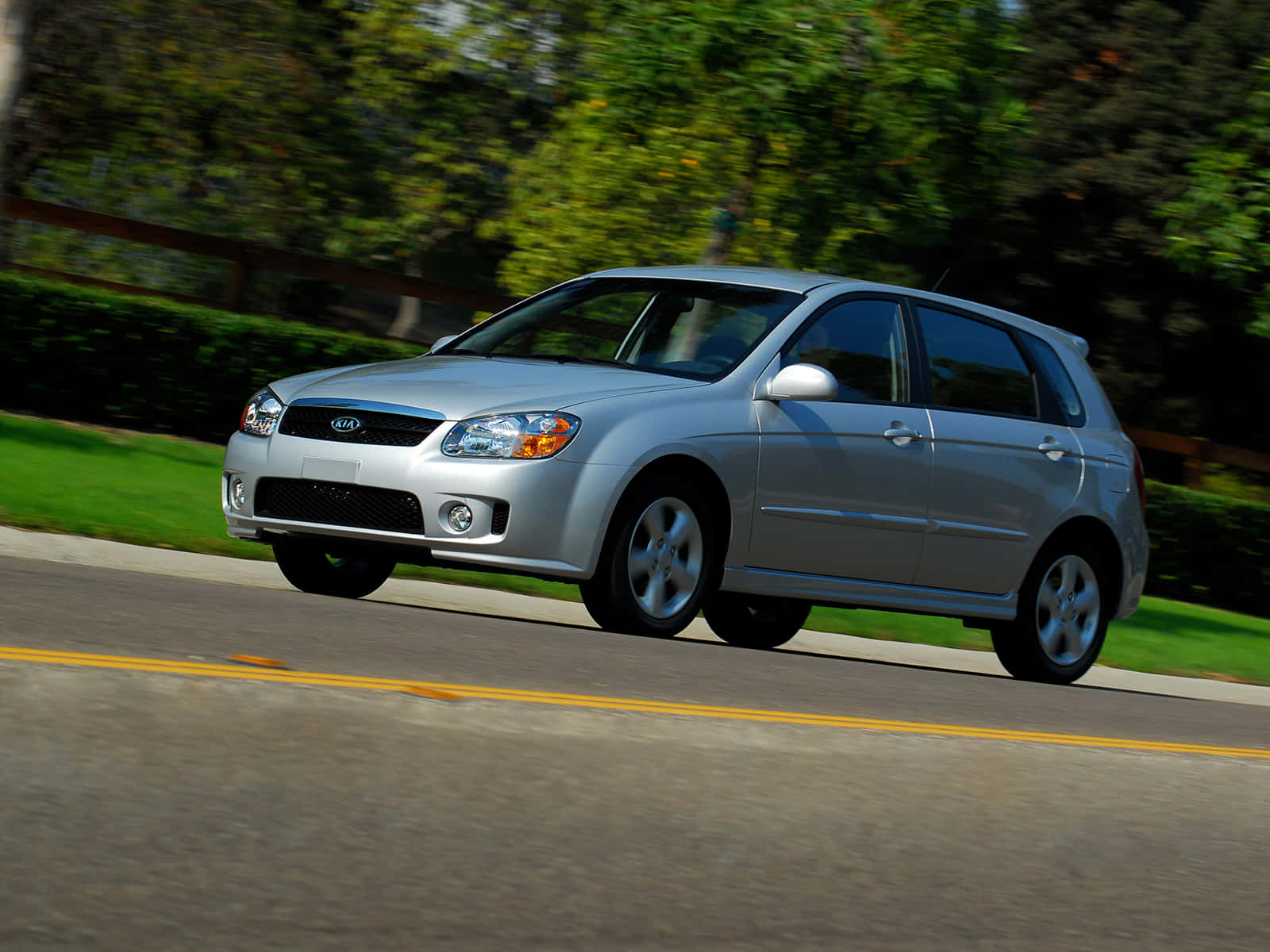 Kia Spectra, silver, sedan, HD Desktop Wallpaper