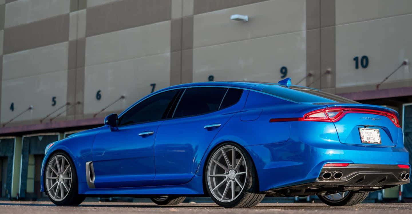 Kia Stinger, vibrant blue, sports sedan, HD Desktop Wallpaper