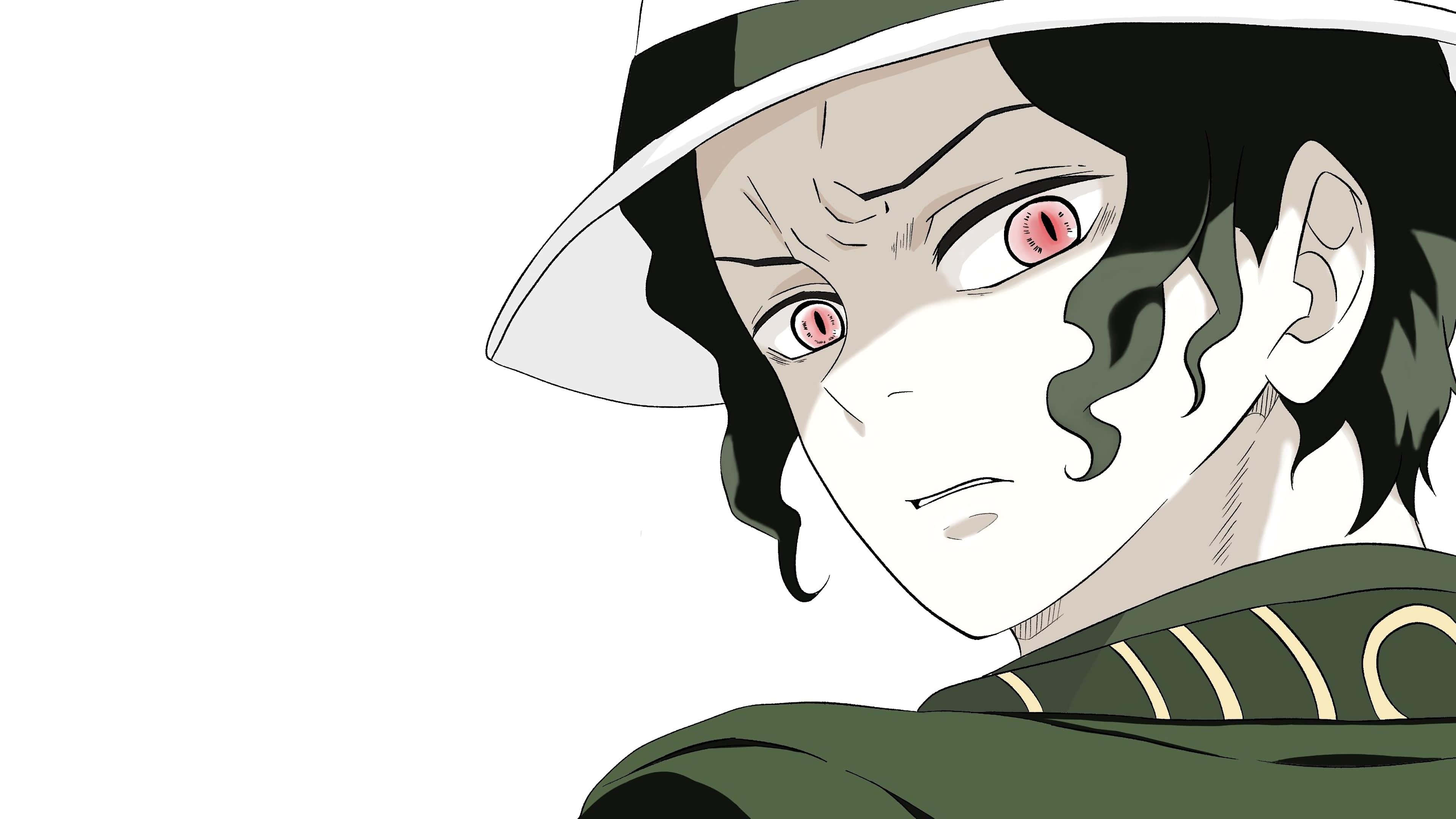 Kibutsuji Muzan, dark hair, red eyes, 4K Desktop Wallpaper