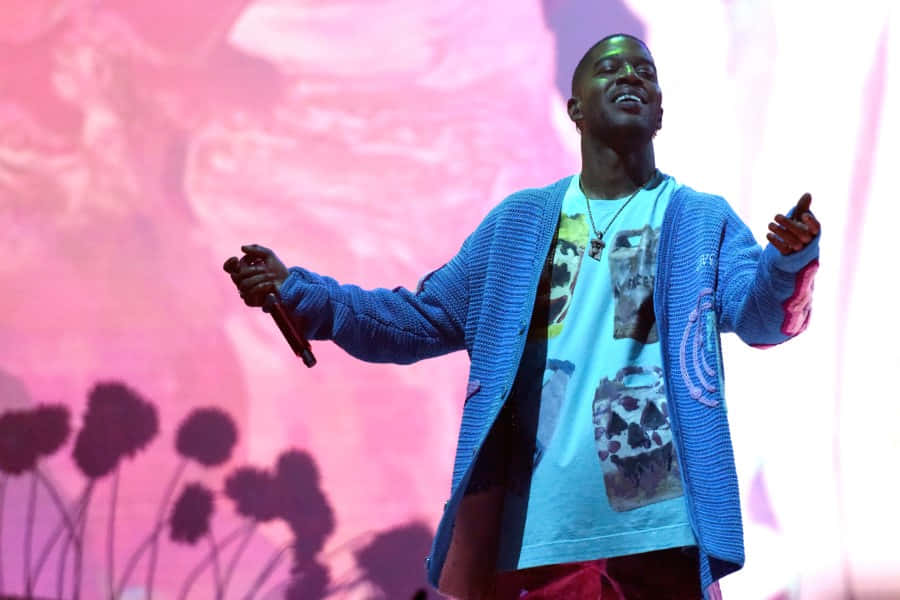 Kid Cudi, blue cardigan, graphic tee, SD Desktop Wallpaper