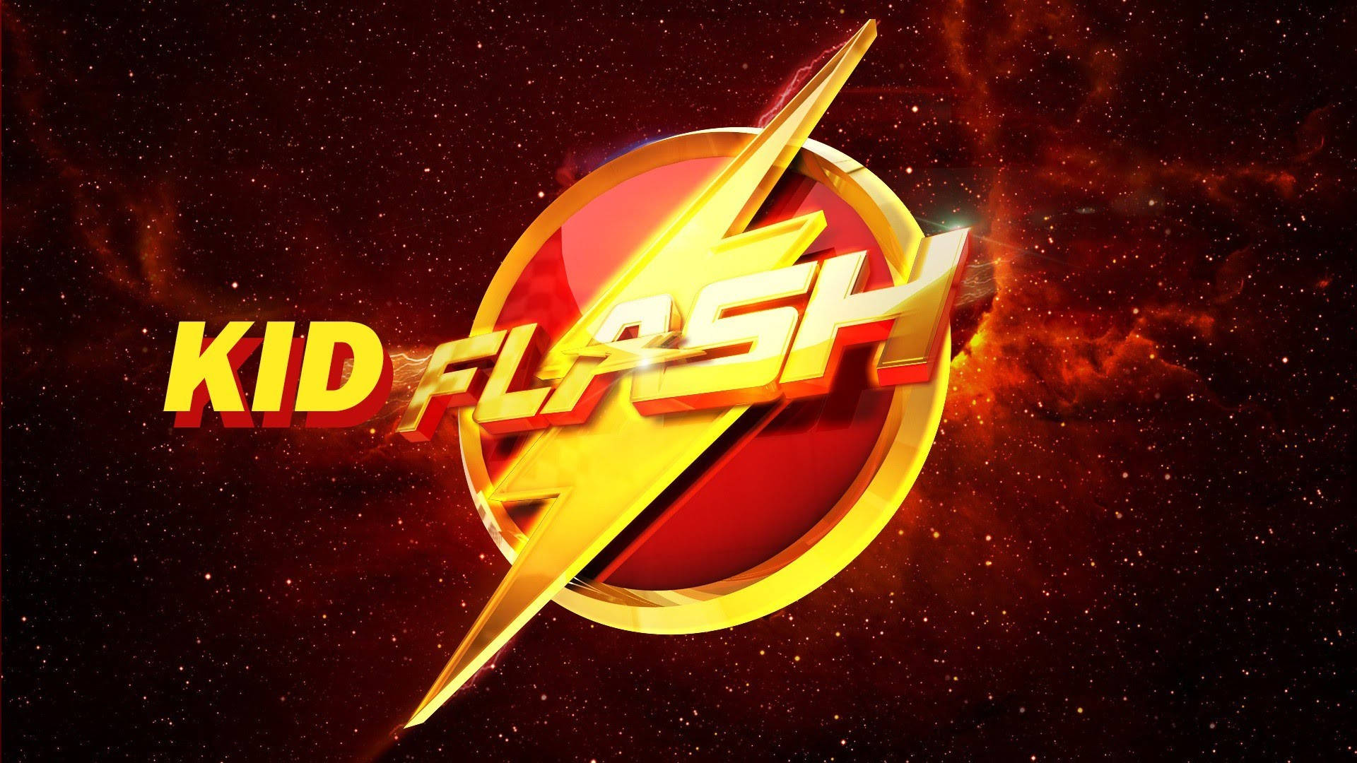 Kid Flash, gold, red, Full HD Desktop Wallpaper