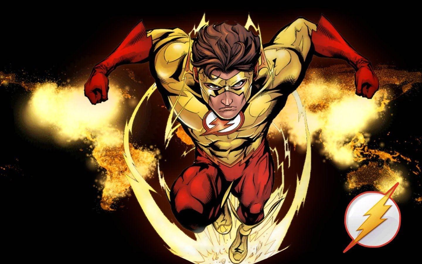 Kid Flash, The Flash, red and gold suit, HD Desktop Wallpaper