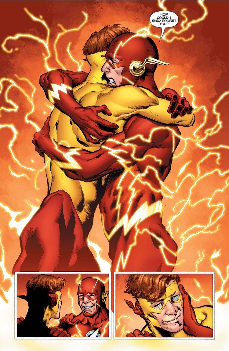 Kid Flash, The Flash, red and yellow suits, SD Phone Wallpaper