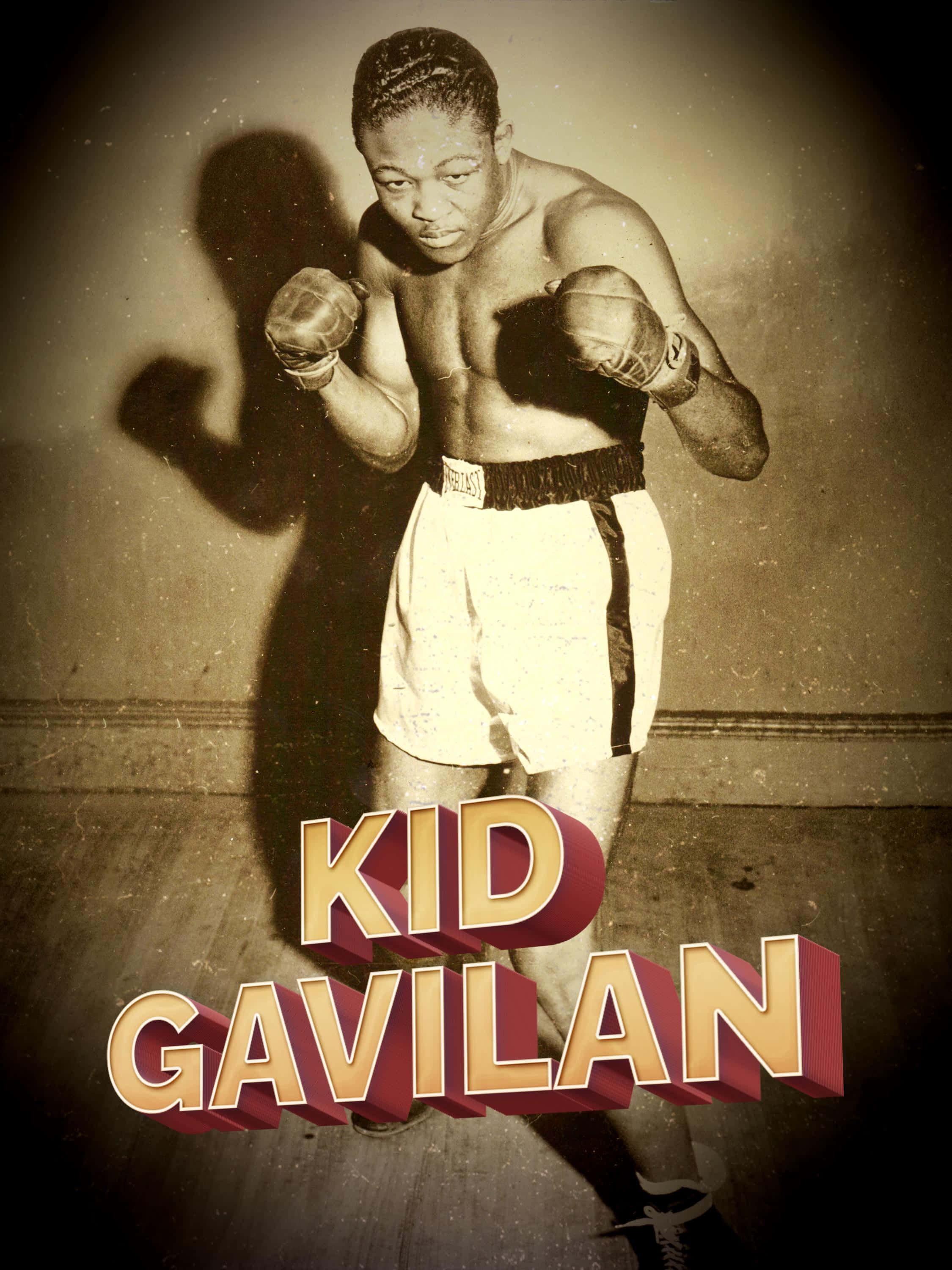 Kid Gavilan, young, vintage sepia-toned portrait, 2K Phone Wallpaper