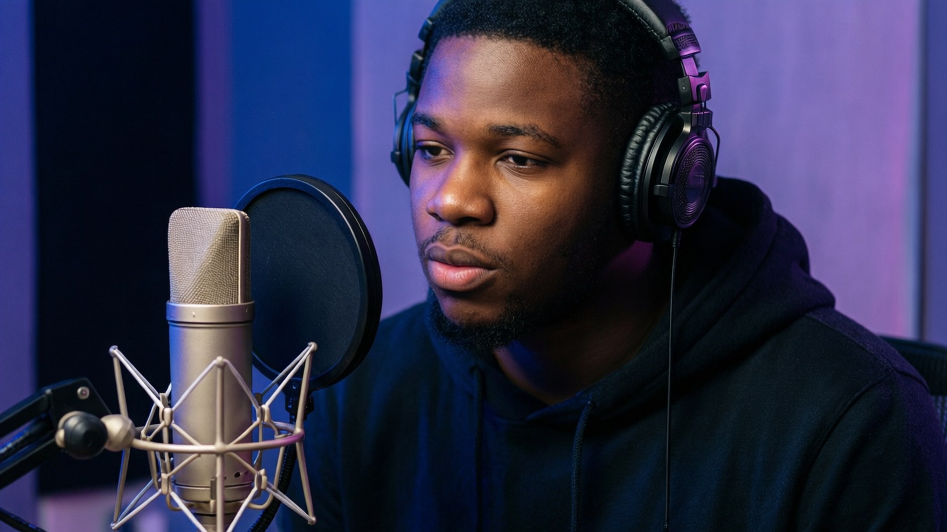 Kidd G, recording studio, mic, Full HD Desktop Wallpaper
