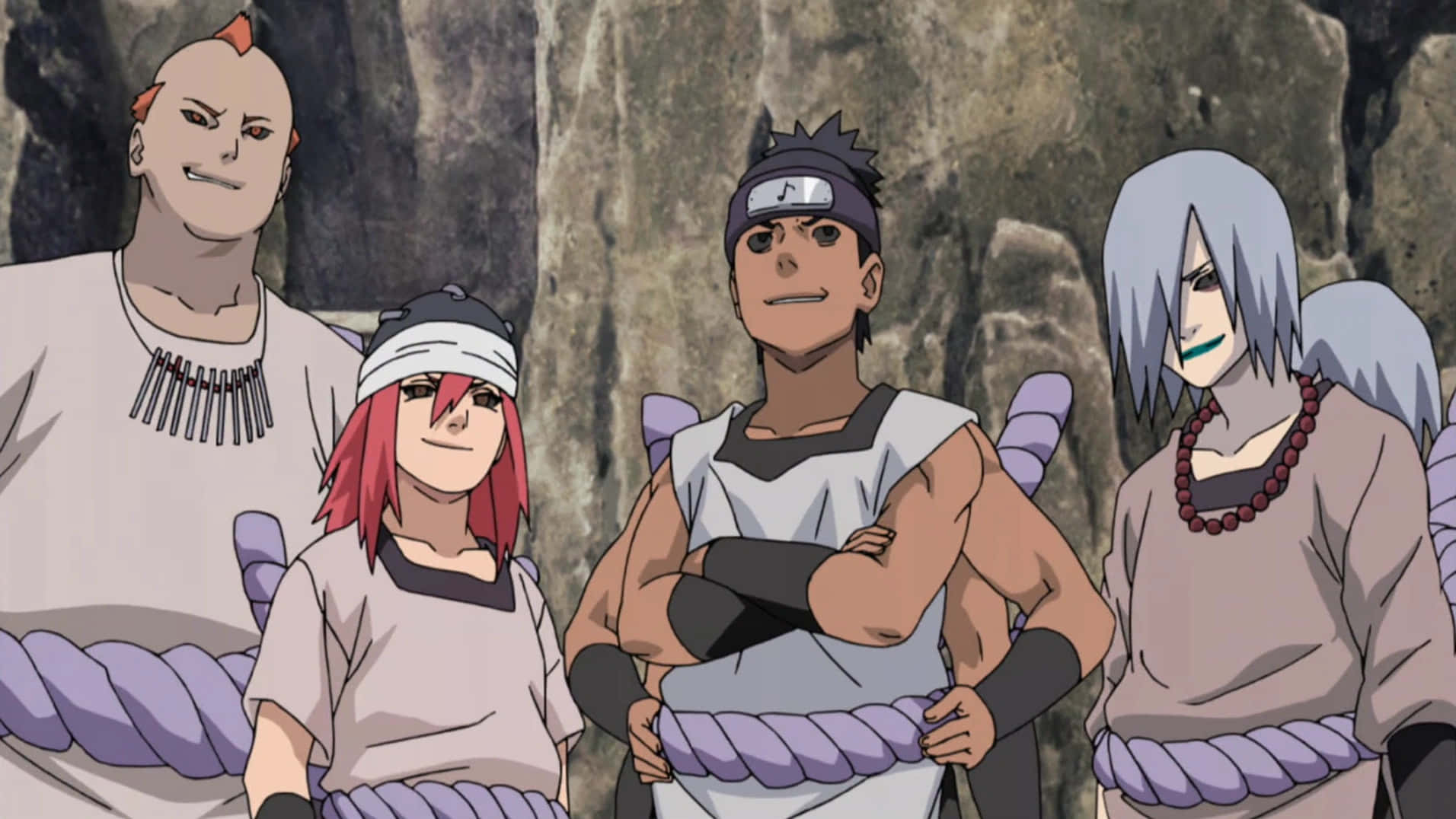 Kidomaru, anime ninja characters, purple ropes, HD Desktop Wallpaper