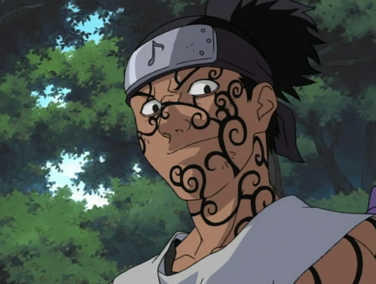 Kidomaru, swirling tattoos, headband, HD Desktop Wallpaper