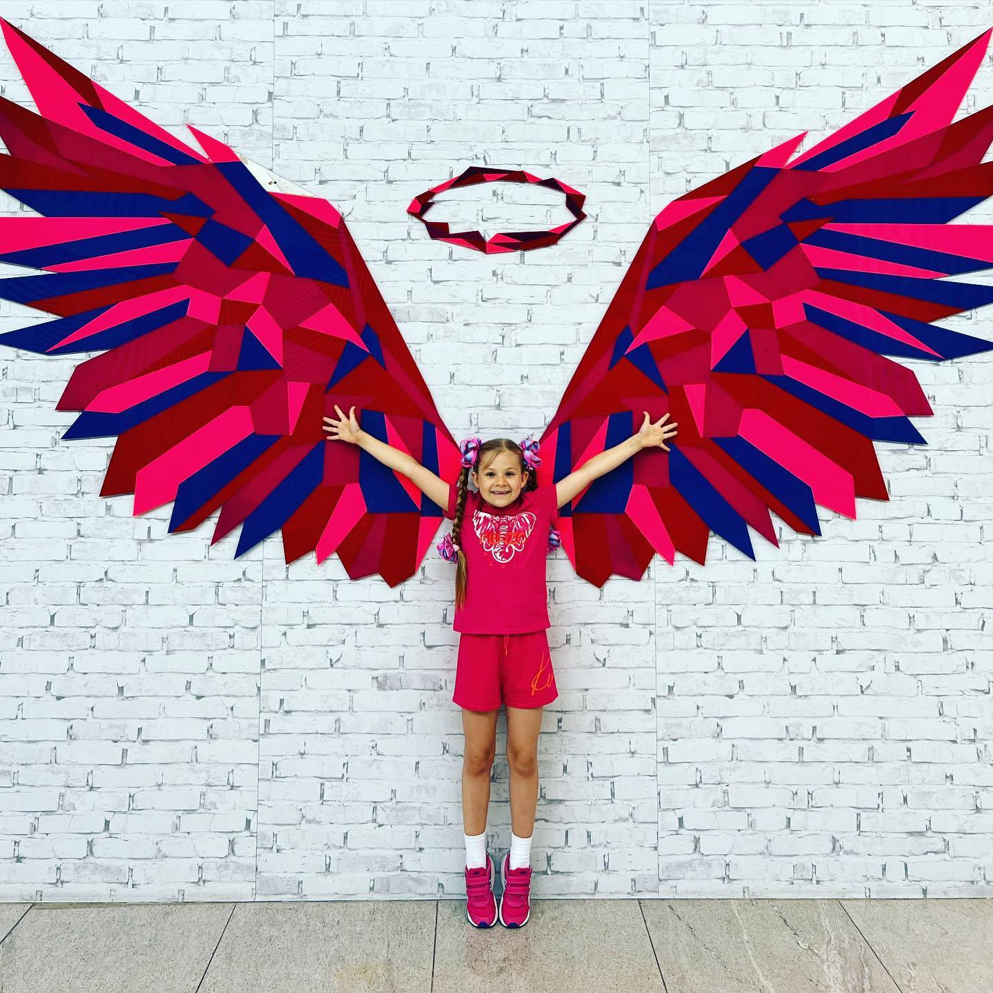 Kids Diana Show, pink outfit, white brick wall, HD Desktop Wallpaper