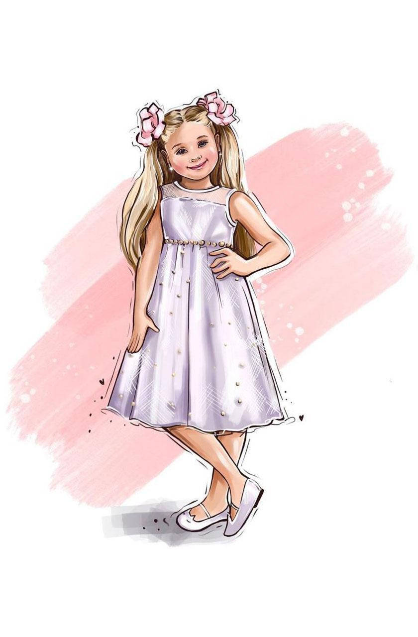 Kids Diana Show, blonde pigtails, pink bows, HD Phone Wallpaper