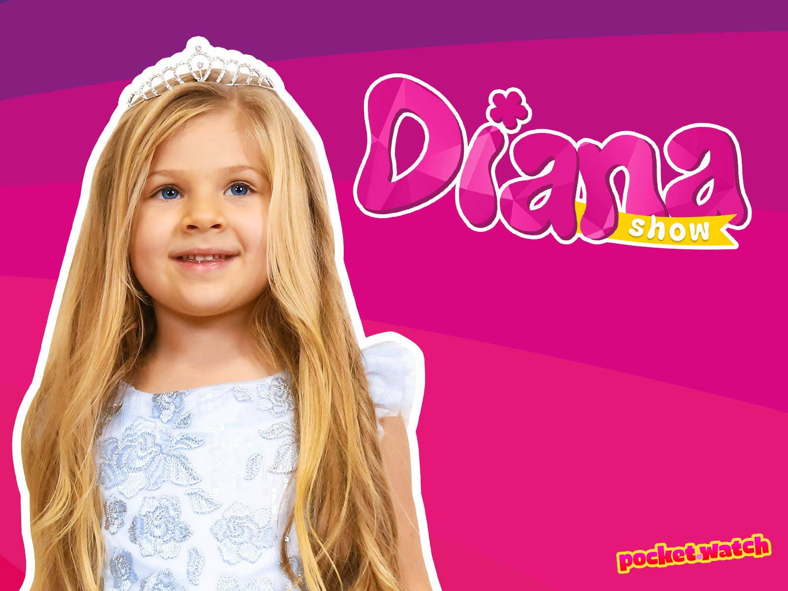 Kids Diana Show, pink background, geometric background, HD Desktop Wallpaper