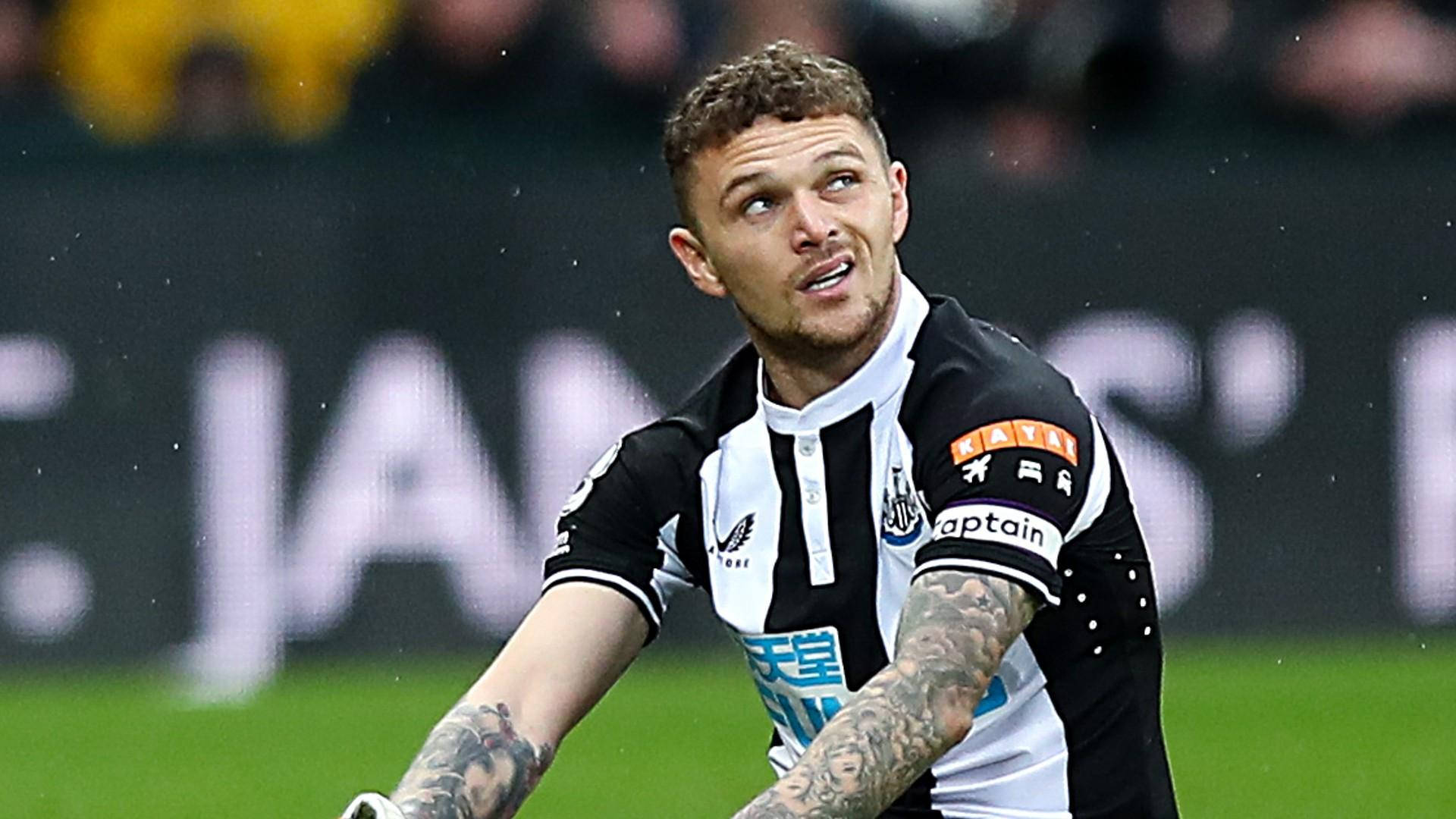 Kieran Trippier, black and white striped jersey, captain armband, Full HD Desktop Wallpaper