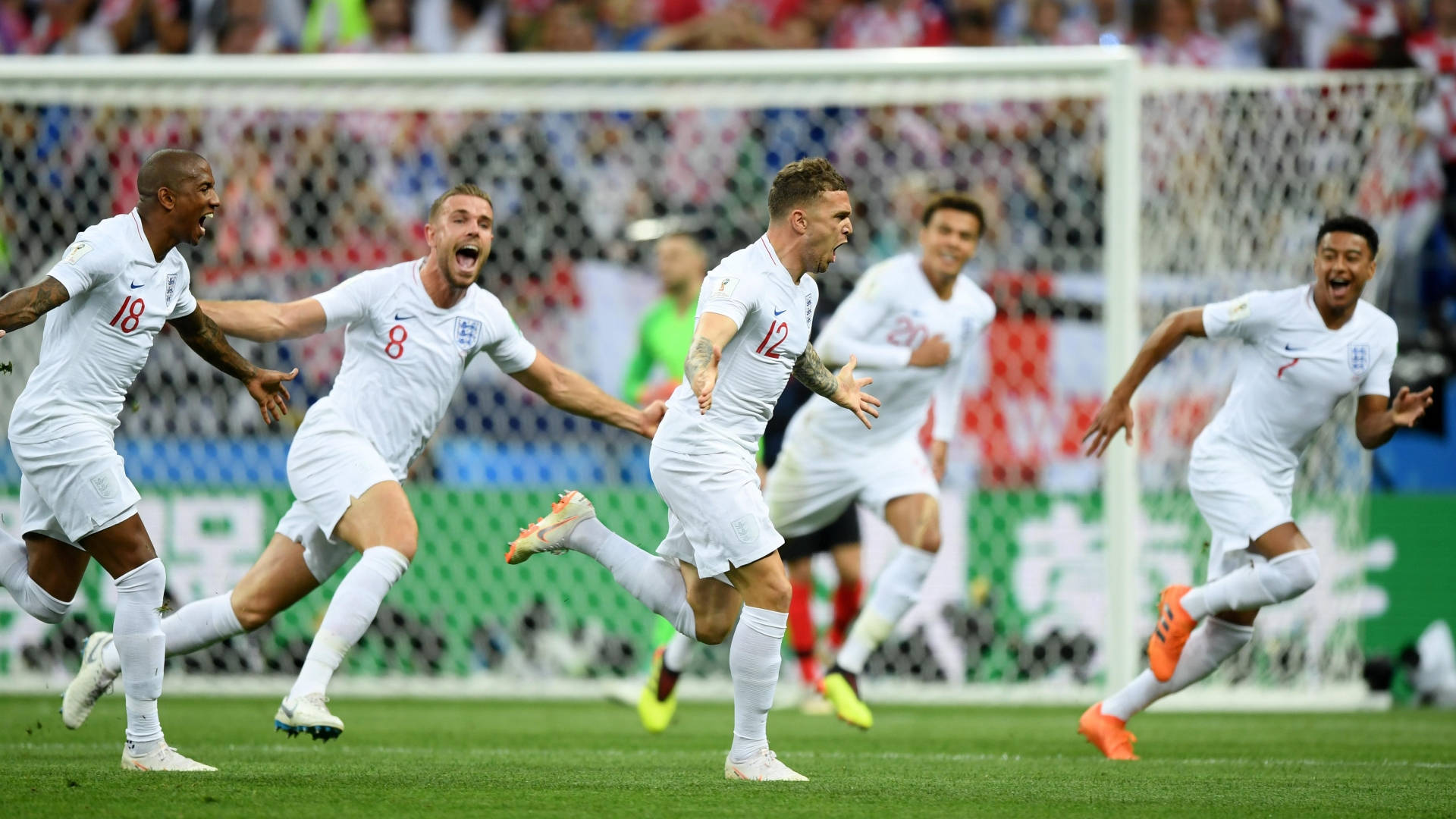 Kieran Trippier, England soccer players, white kits, Full HD Desktop Wallpaper