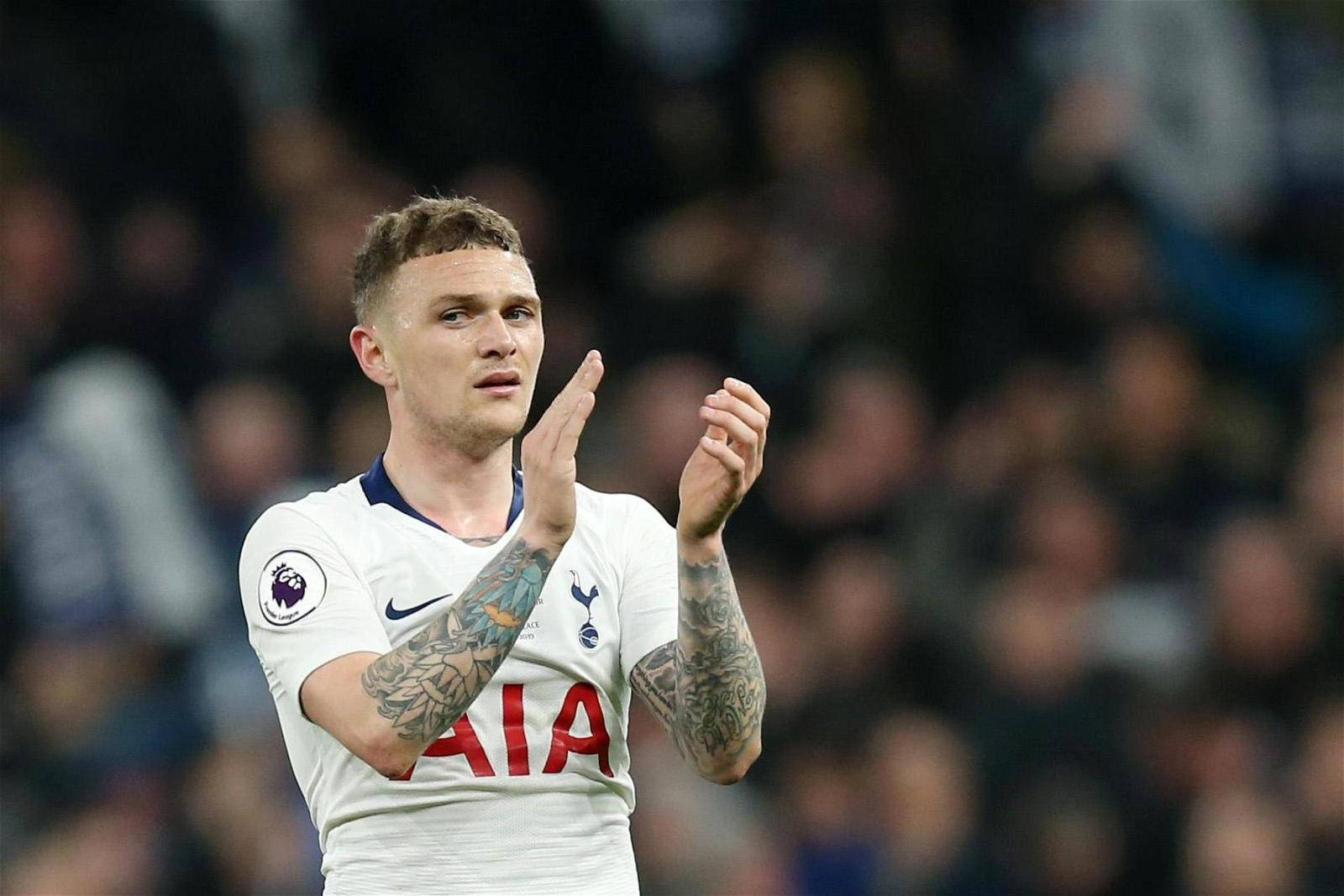 Kieran Trippier, white Tottenham kit, clapping, HD Desktop Wallpaper