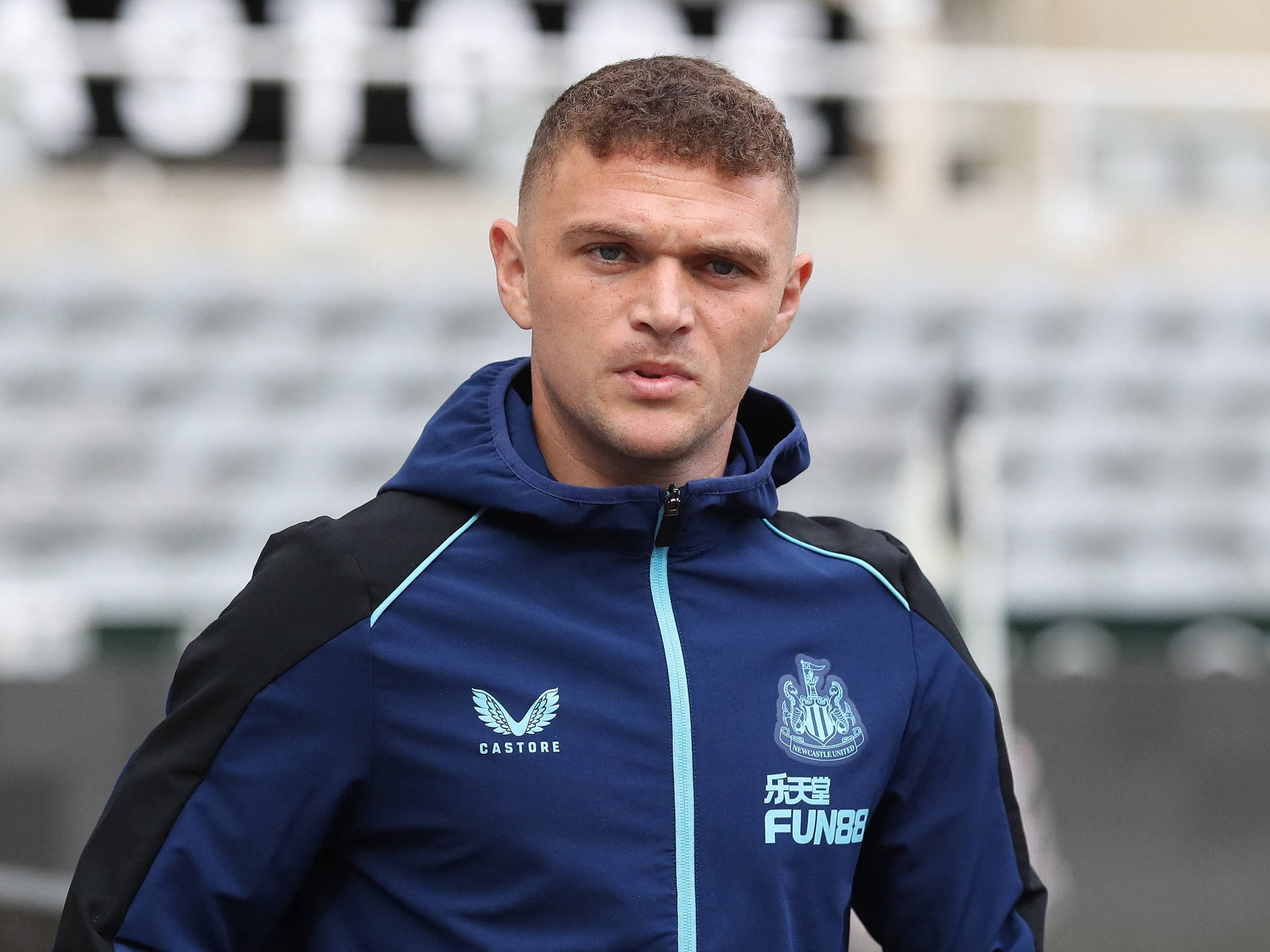 Kieran Trippier, blue windbreaker, blue and black training jacket, Full HD Desktop Wallpaper