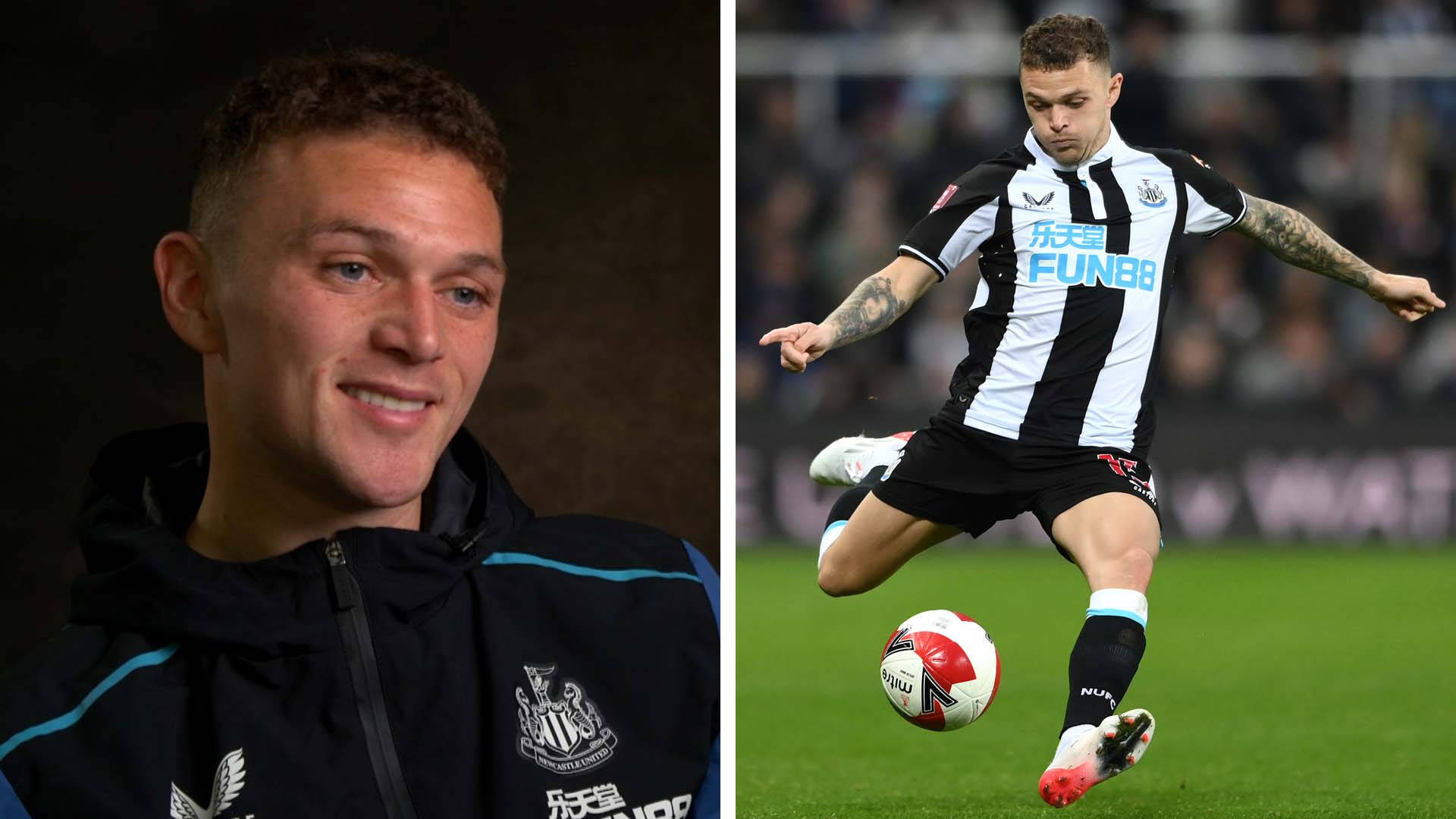 Kieran Trippier, black jacket, stadium, Full HD Desktop Wallpaper