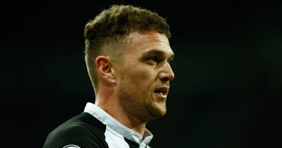 Kieran Trippier, black and white jersey, dark background, SD Desktop Wallpaper