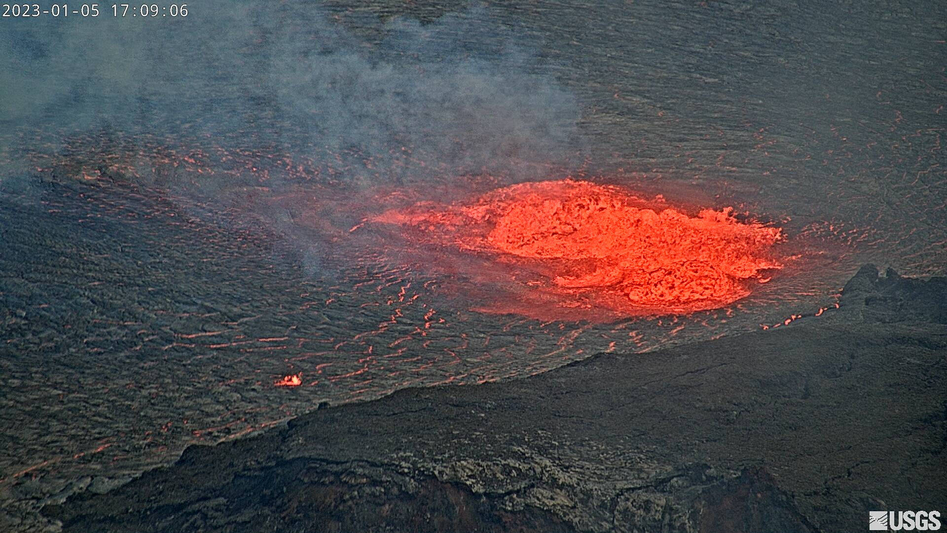 Kilauea Volcano, lava, drone shot, Full HD Desktop Wallpaper