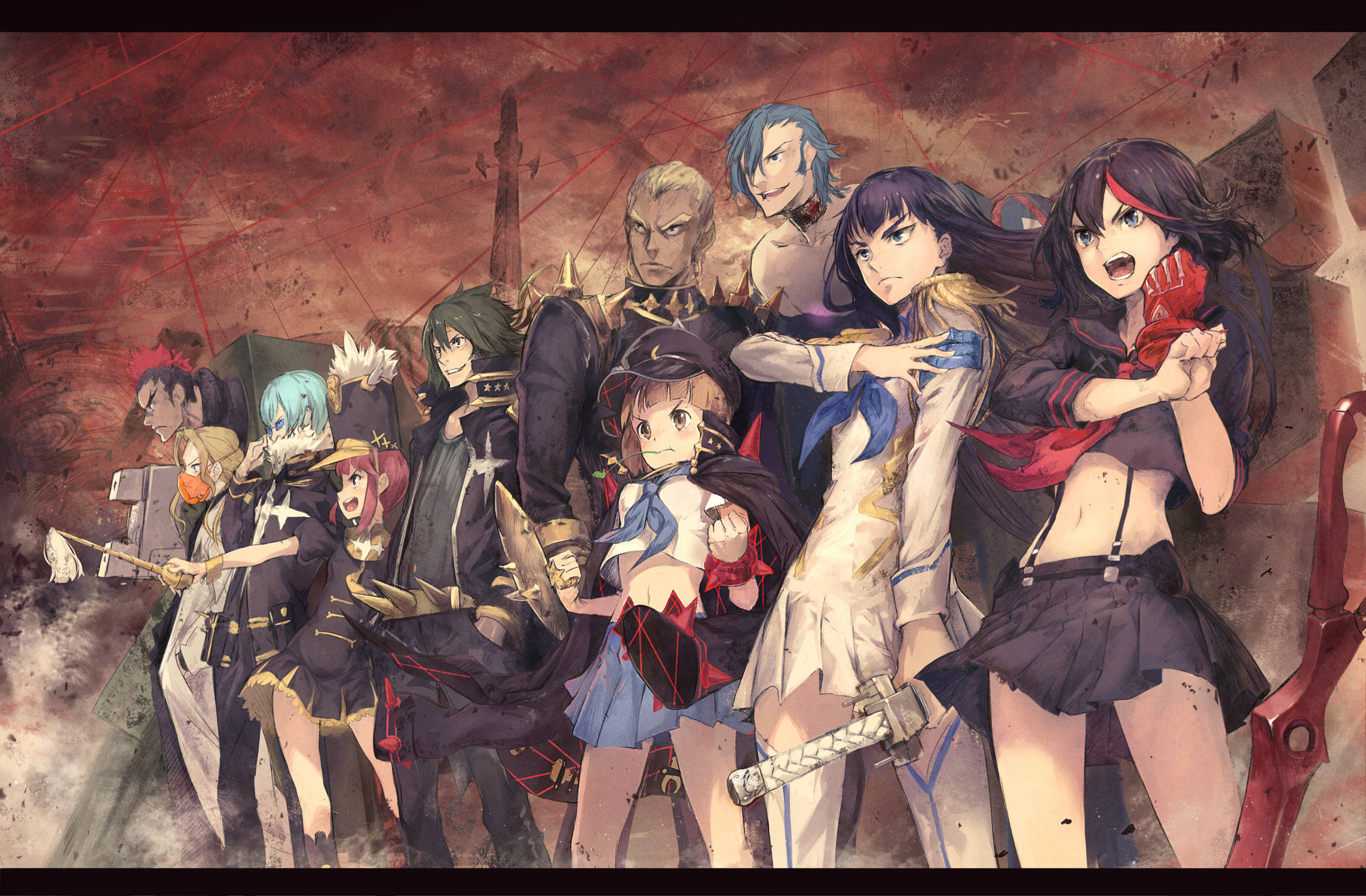 Kill La Kill, characters, battle gear, Full HD Desktop Wallpaper