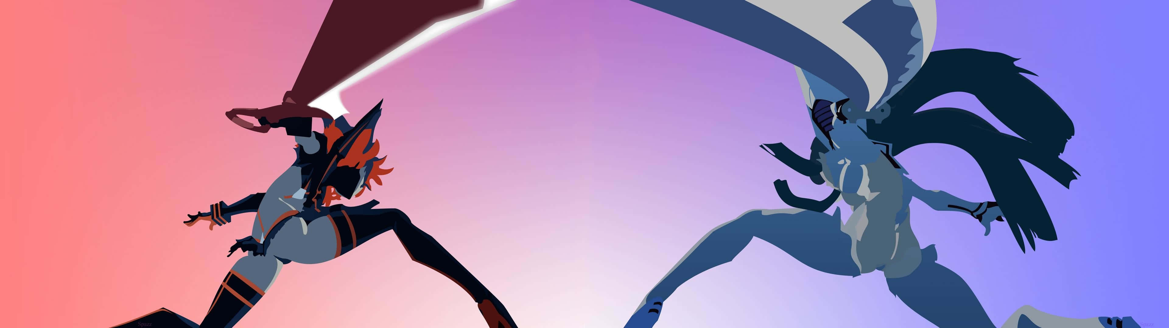 Kill La Kill, pink, purple, 4K Desktop Wallpaper