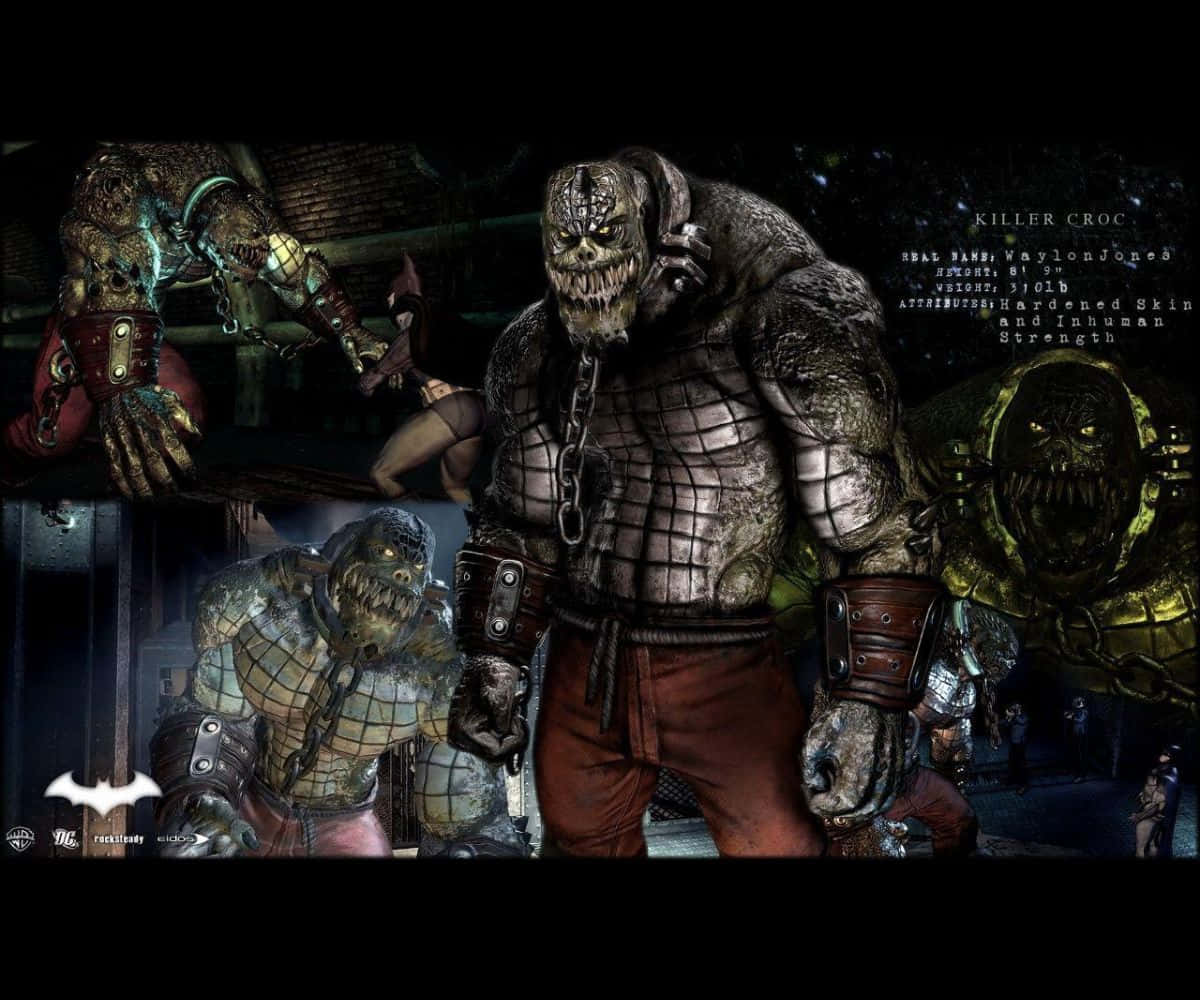 Killer Croc, gritty urban alley, grotesque mutants, SD Desktop Wallpaper