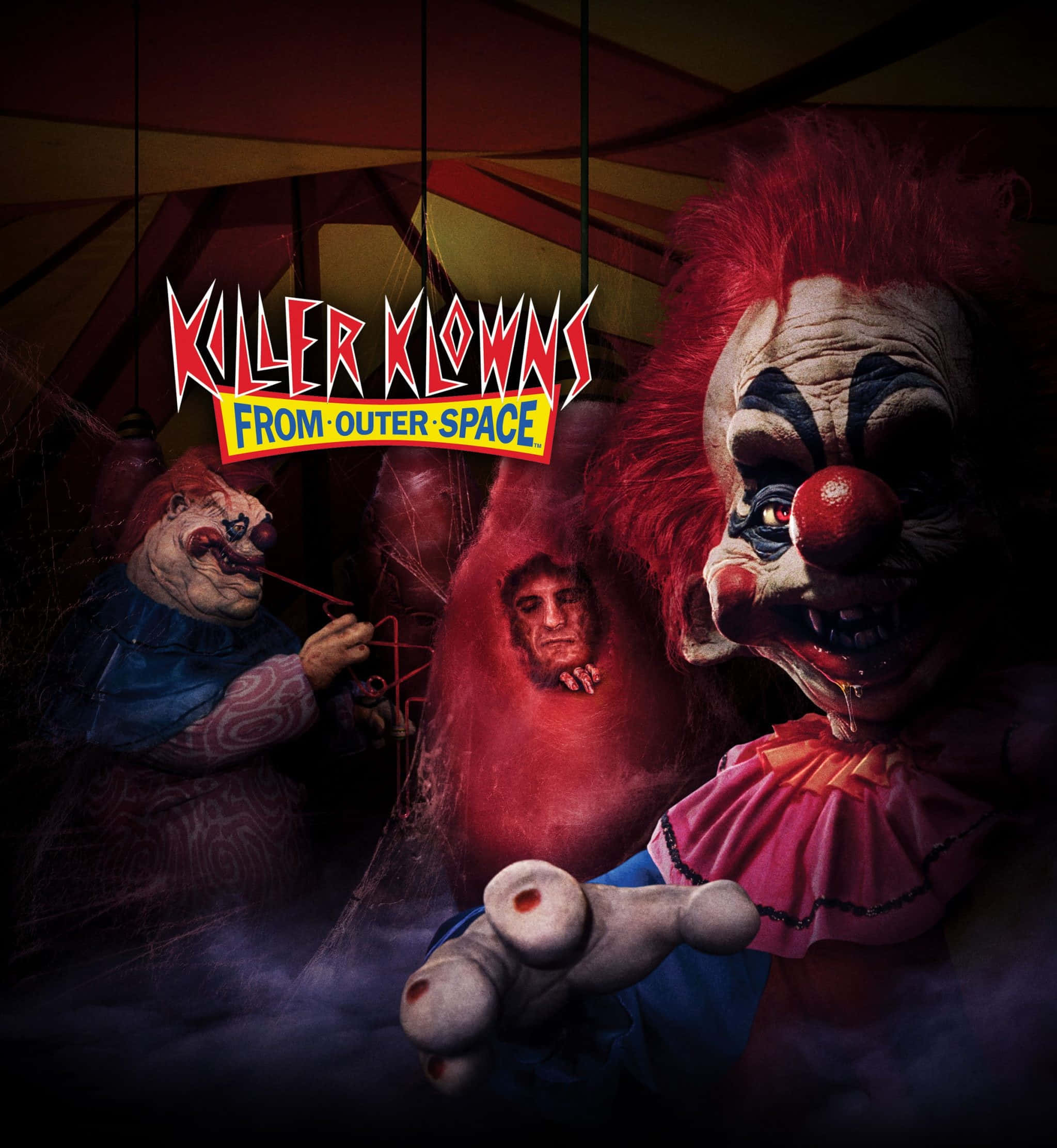 Killer Klowns From Outer Space, red hair, menacing grins, Full HD Phone Wallpaper