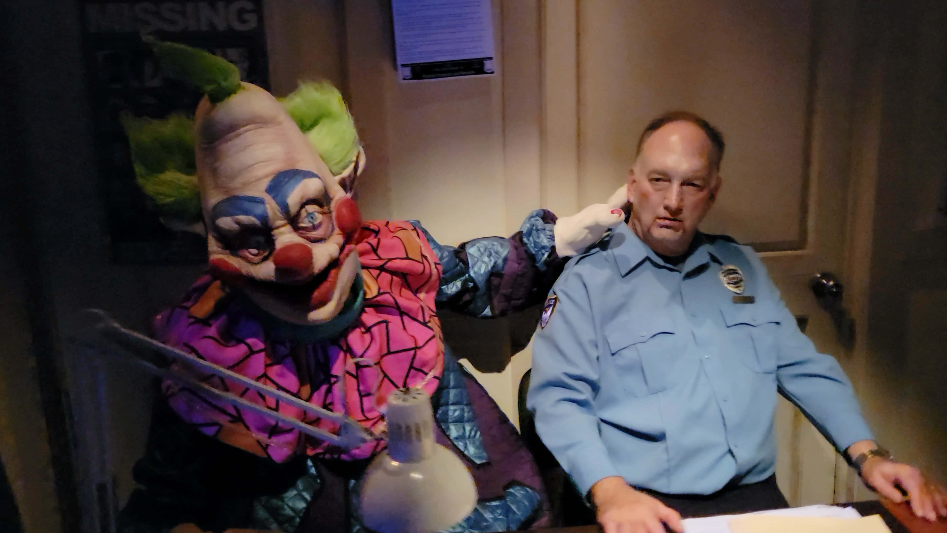 Killer Klowns from Outer Space, clown, police officer, 4K Desktop Wallpaper