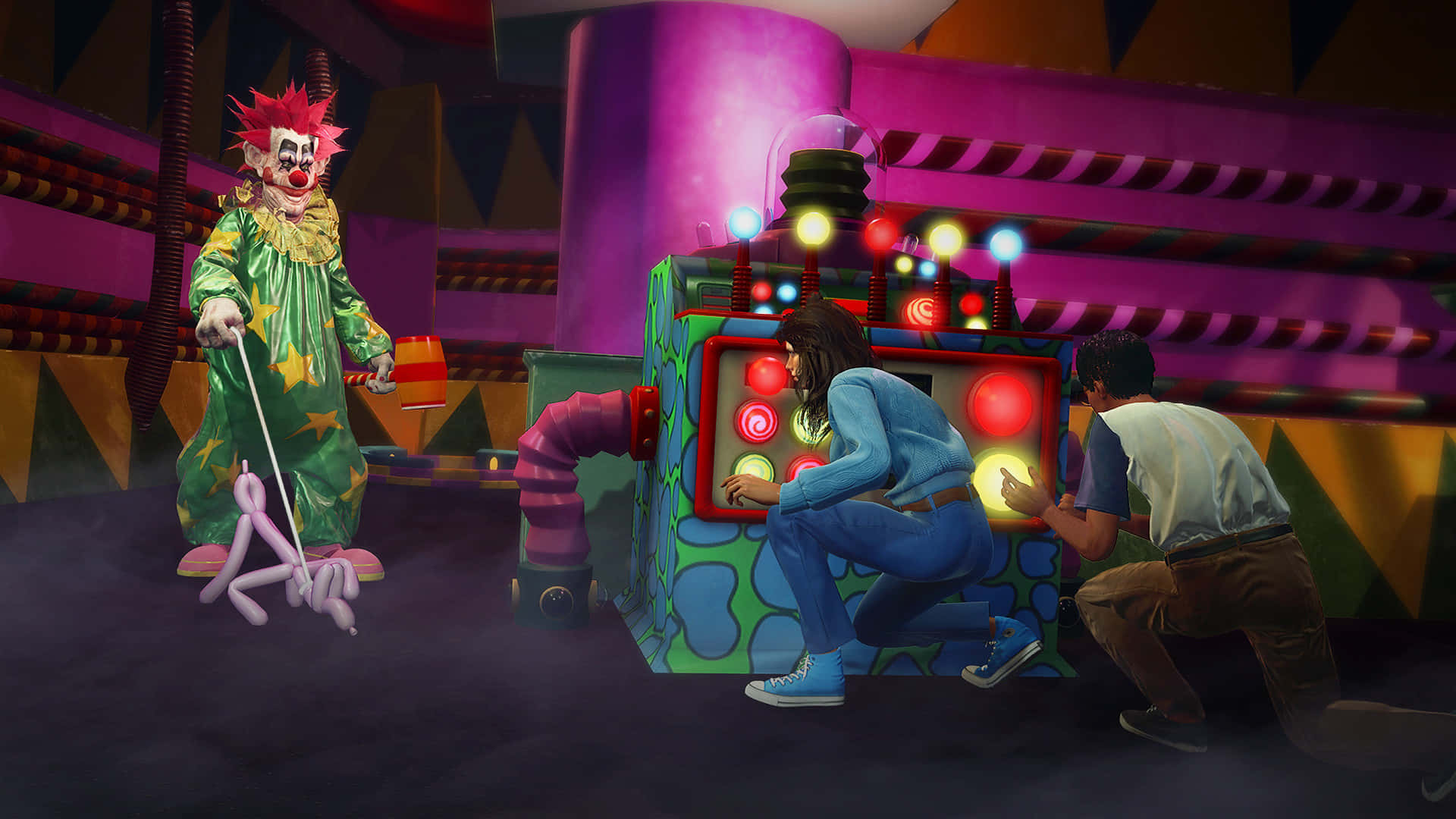 Killer Klowns from Outer Space, clown, red hair, Full HD Desktop Wallpaper