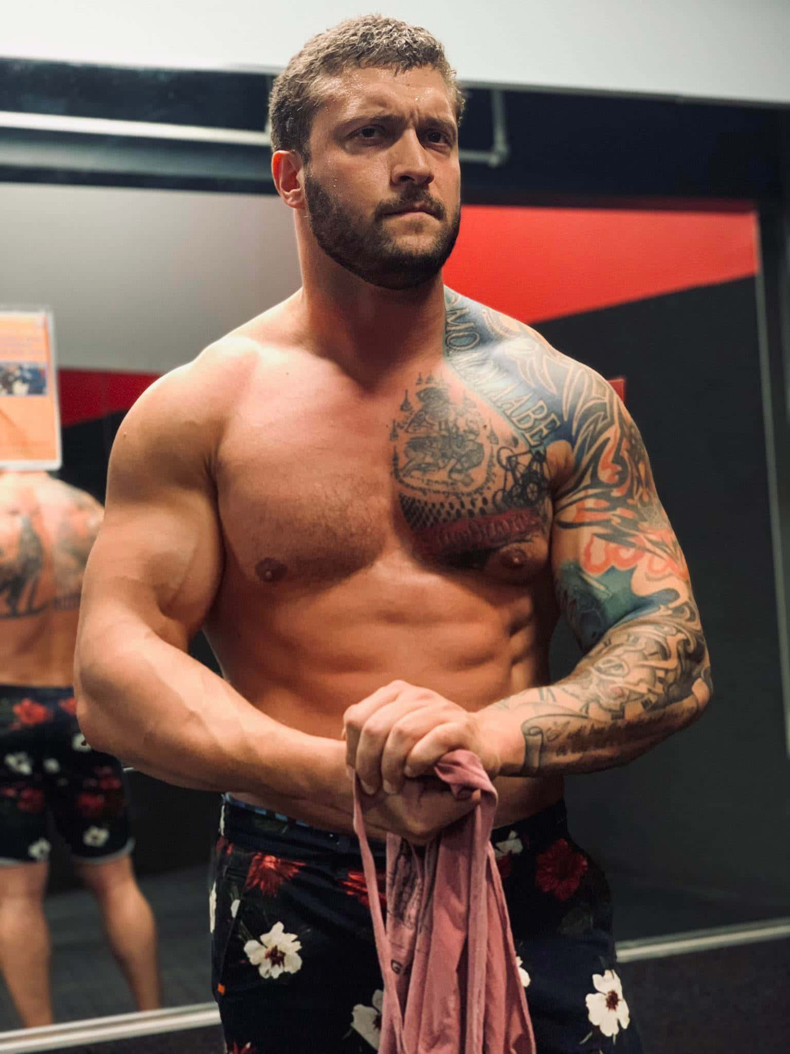 Killer Kross, gym mirror, towels, Full HD Phone Wallpaper