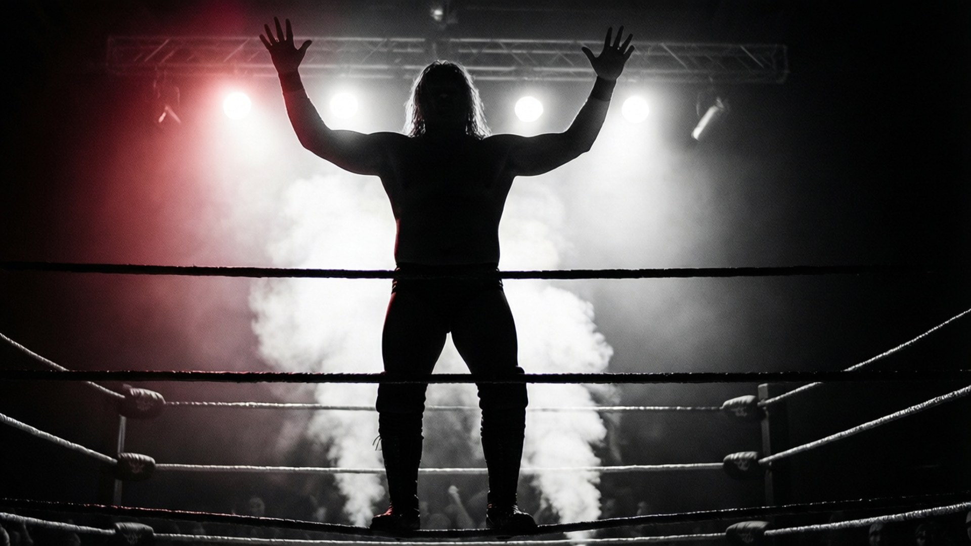 Killer Kross, silhouette, on the ropes, Full HD Desktop Wallpaper