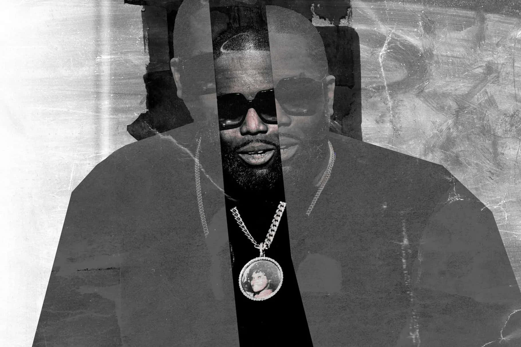 Killer Mike, black and white portrait, sunglasses, HD Desktop Wallpaper