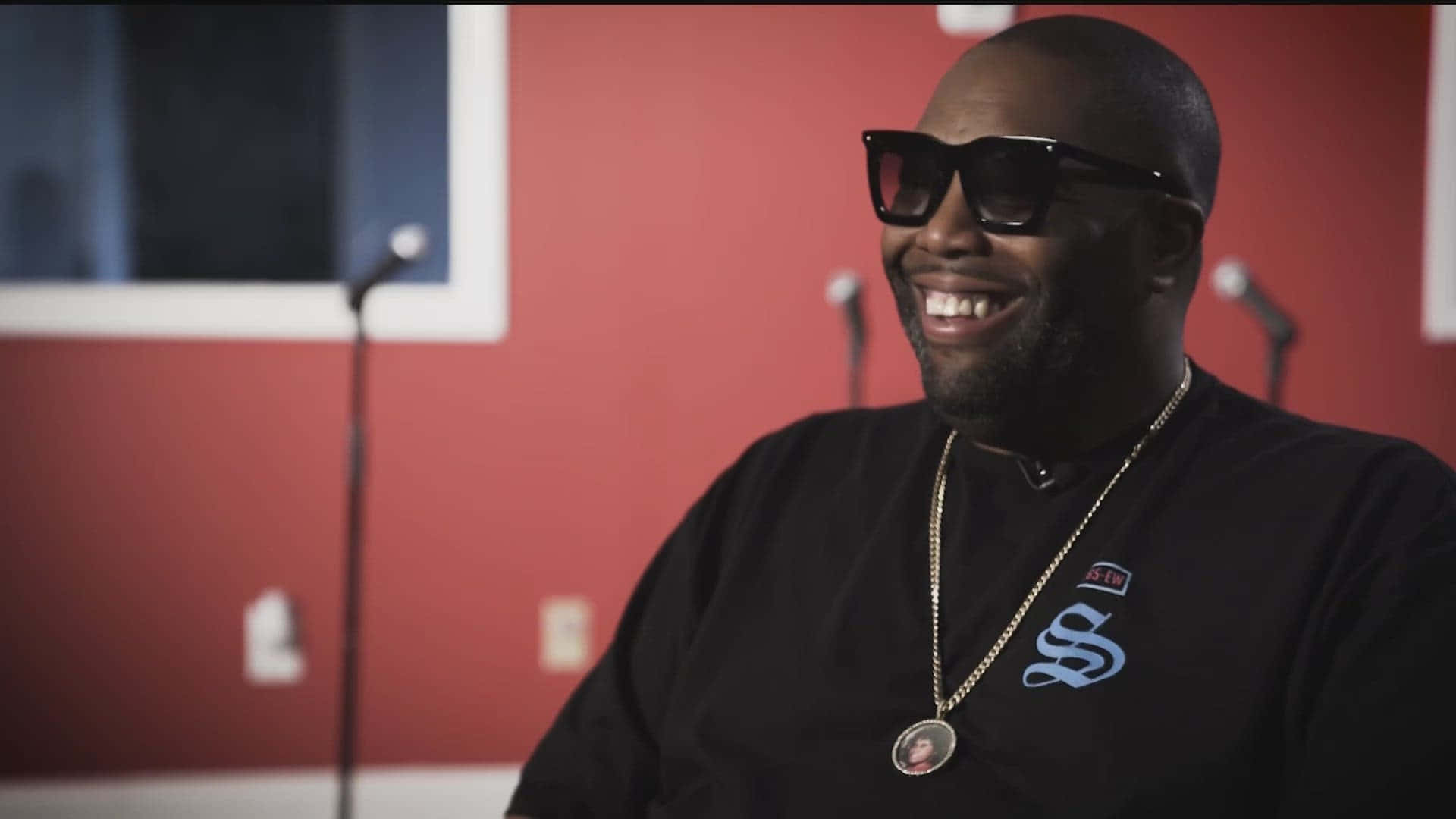 Killer Mike, black sunglasses, black t-shirt, Full HD Desktop Wallpaper