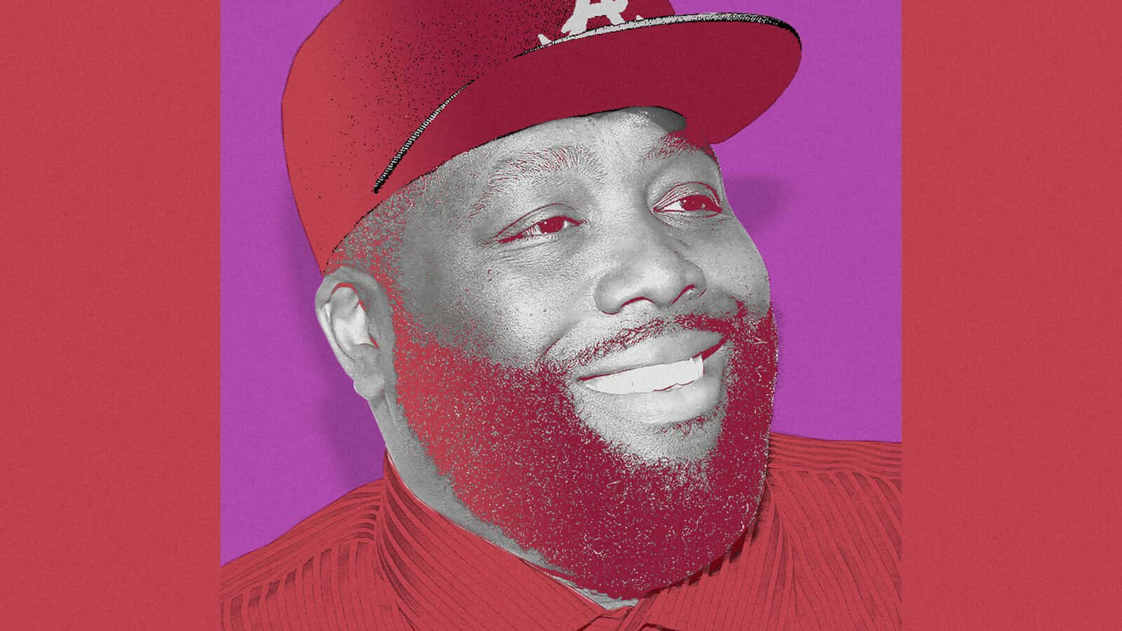 Killer Mike, red cap, vibrant purple and red background, HD Desktop Wallpaper