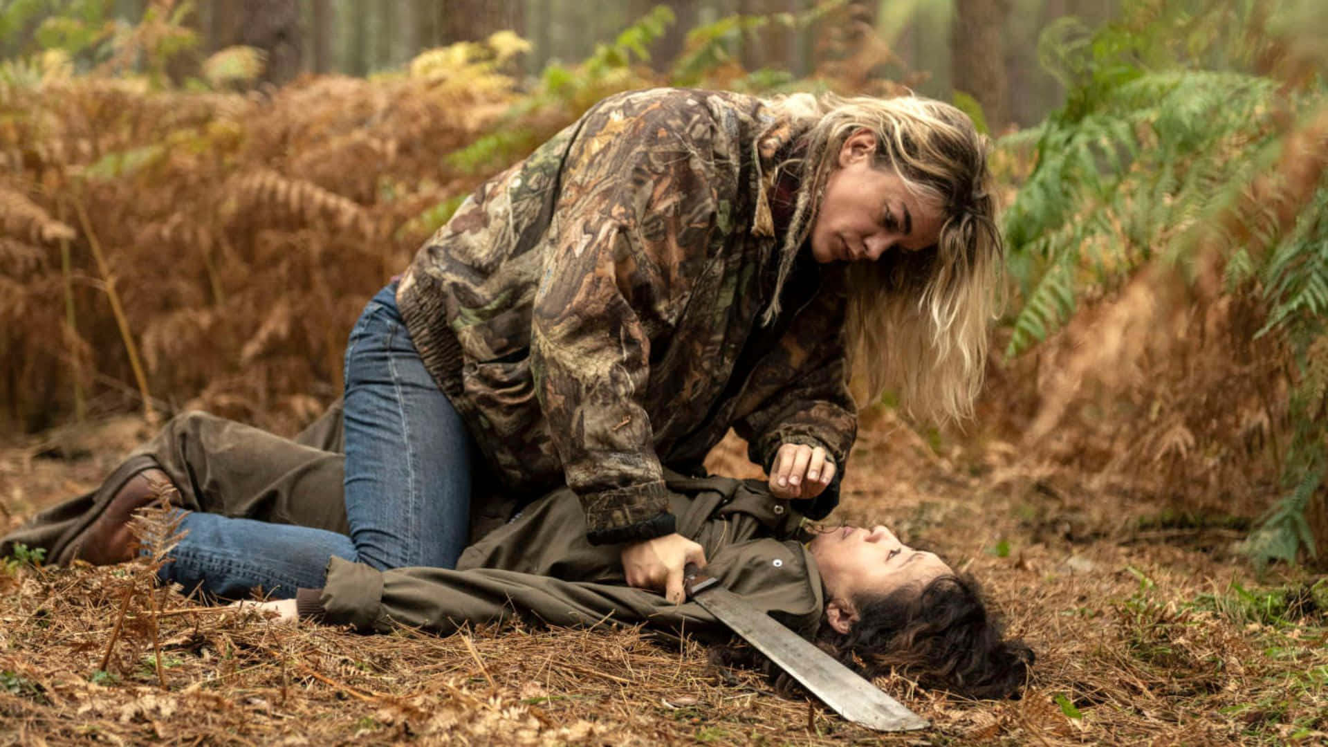 Killing Eve, forest, camouflage, Full HD Desktop Wallpaper
